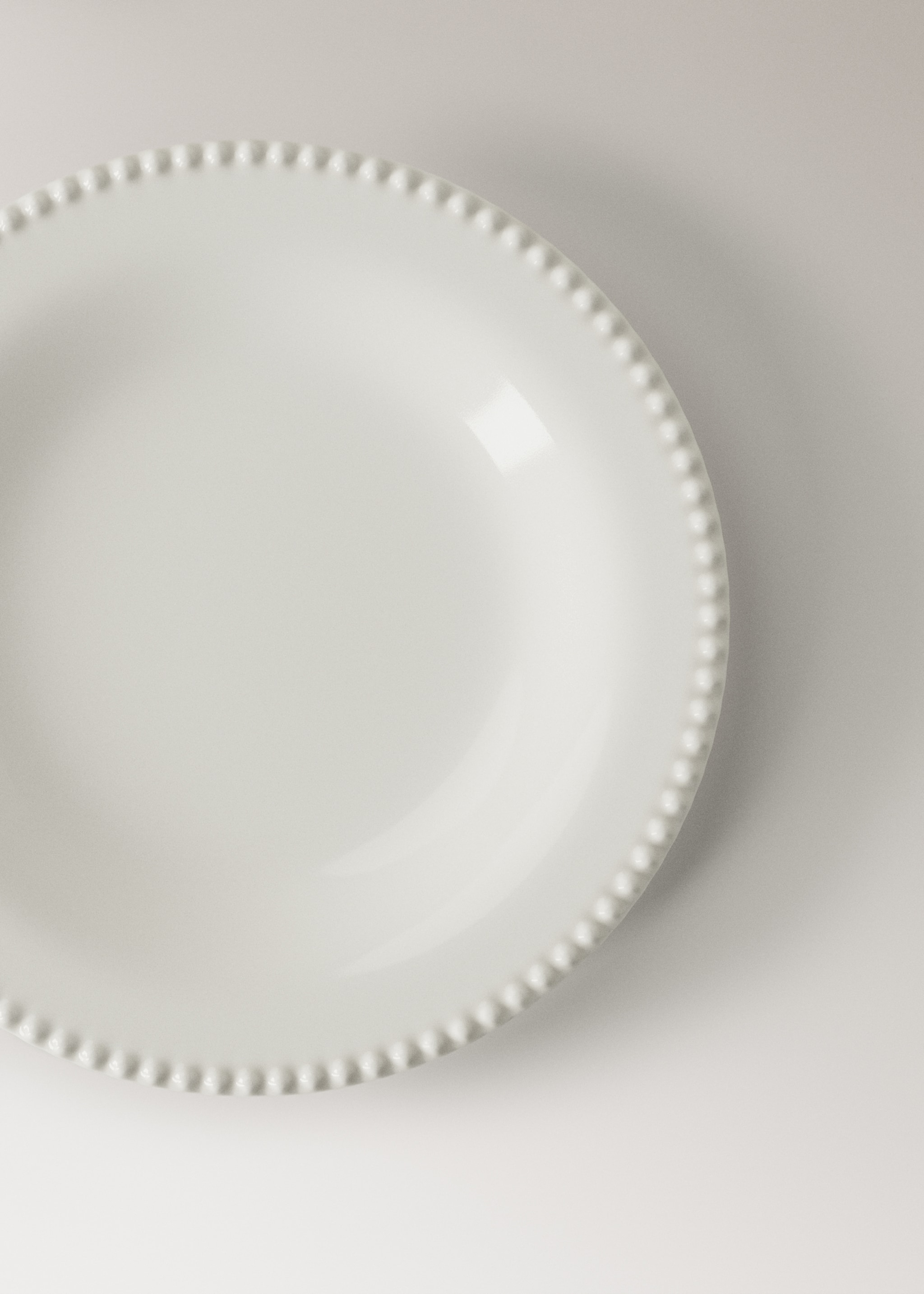 Πιάτο γλυκού κεραμικό διακοσμητικό - Λεπτομέρεια του προϊόντος 1, Λευκό. Ref: 27081522-00.