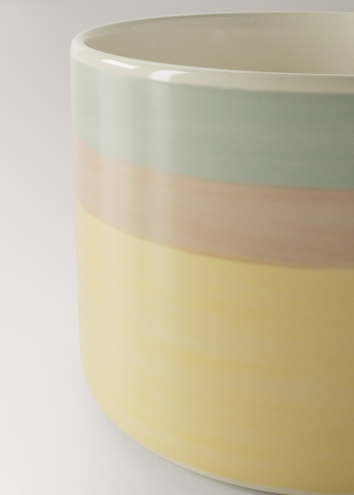 Striped stoneware coffee cup - Details of the article 2
