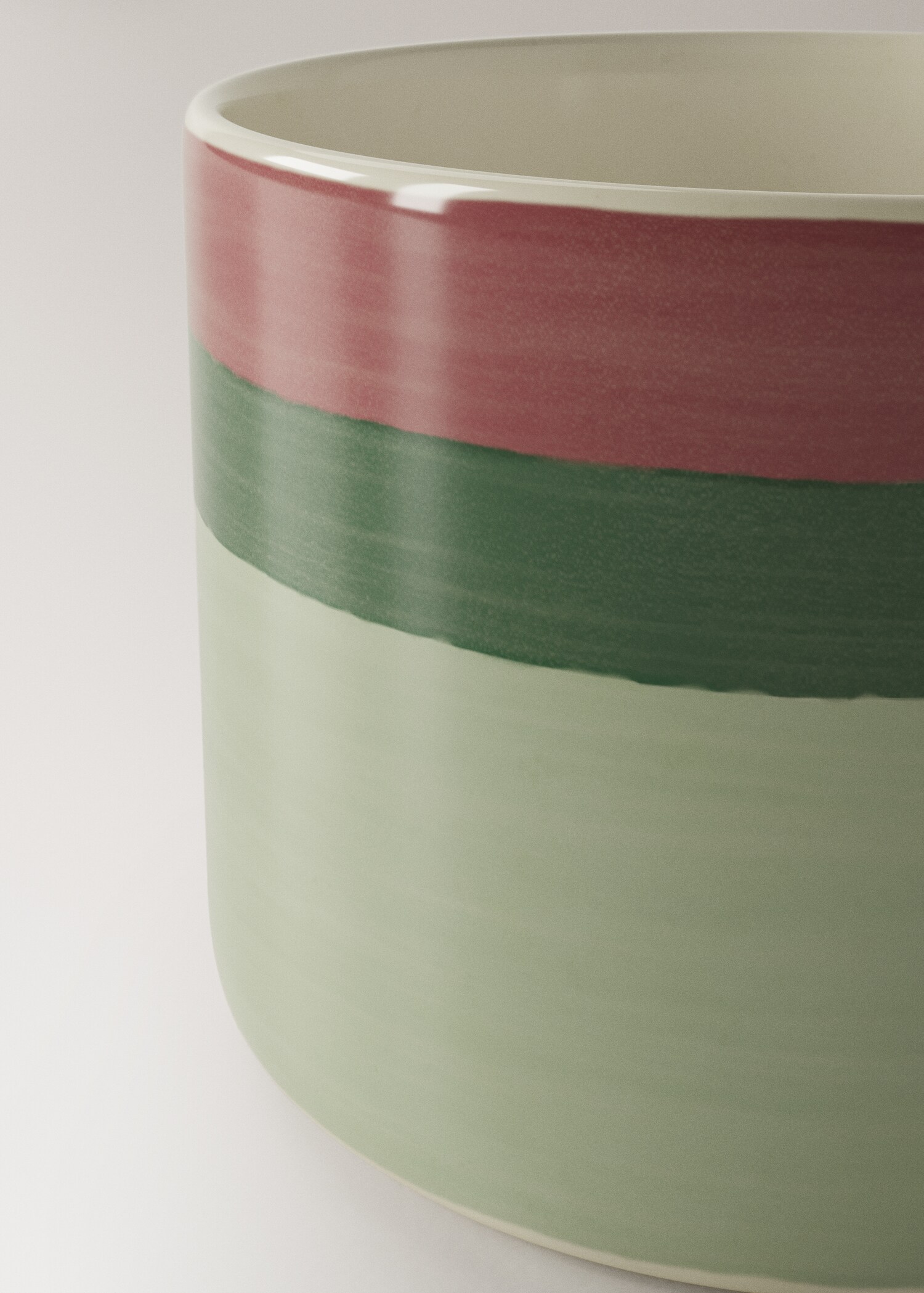 Striped stoneware coffee cup - Details of the article 2