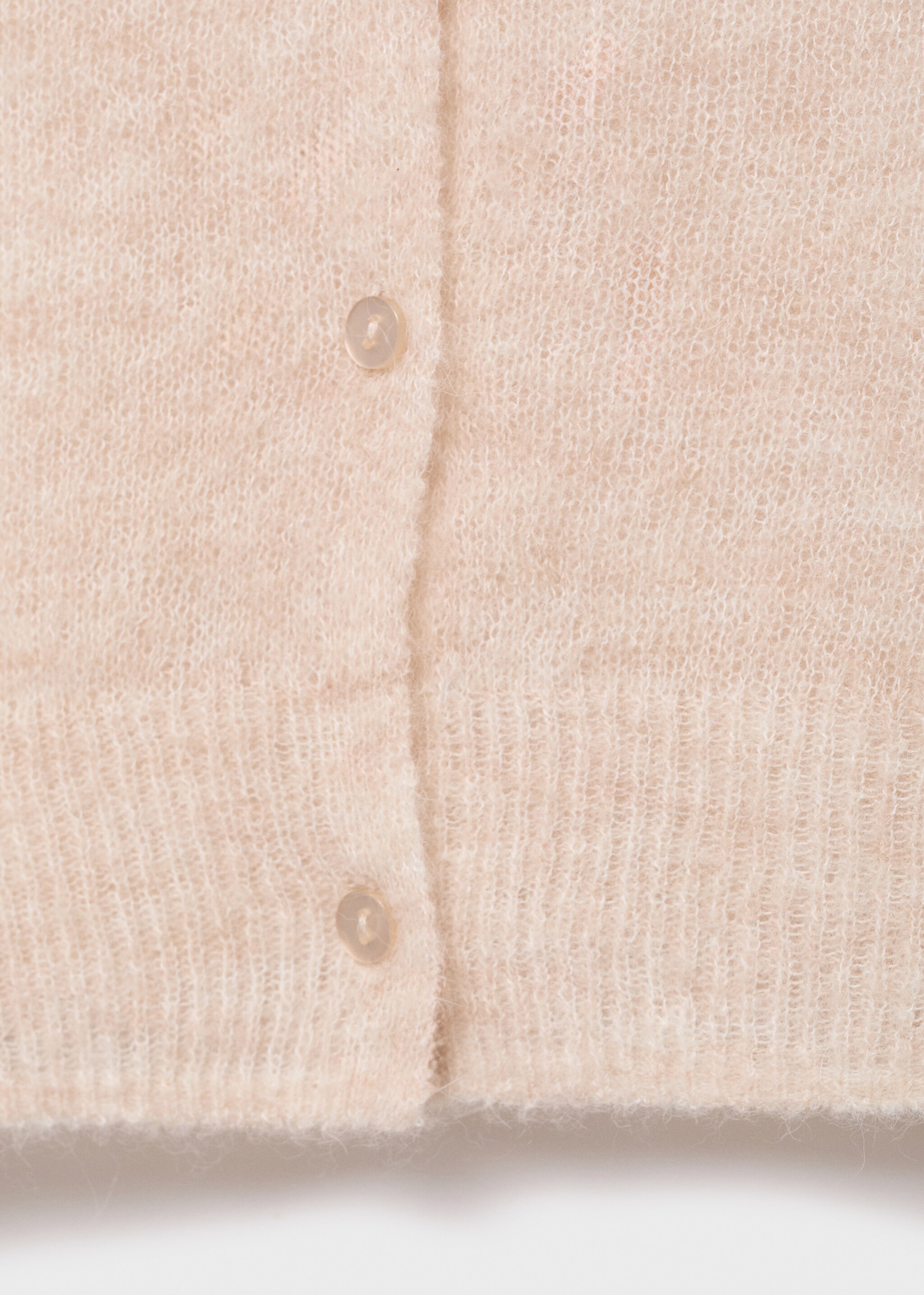 Short wool cardigan - Details of the article 0, Beige. Ref: 27081526-00.