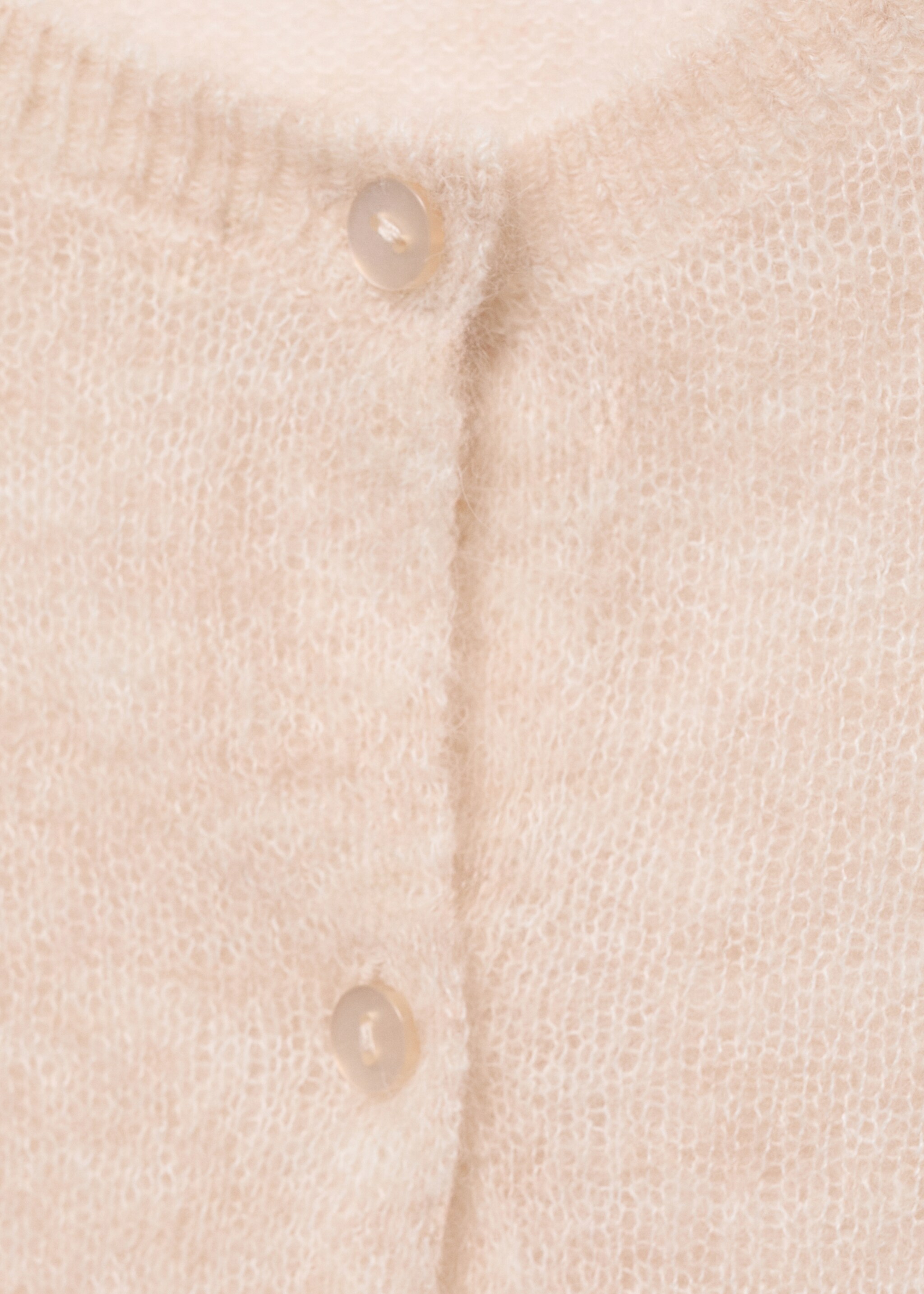 Short wool cardigan - Details of the article 8, Beige. Ref: 27081526-00.