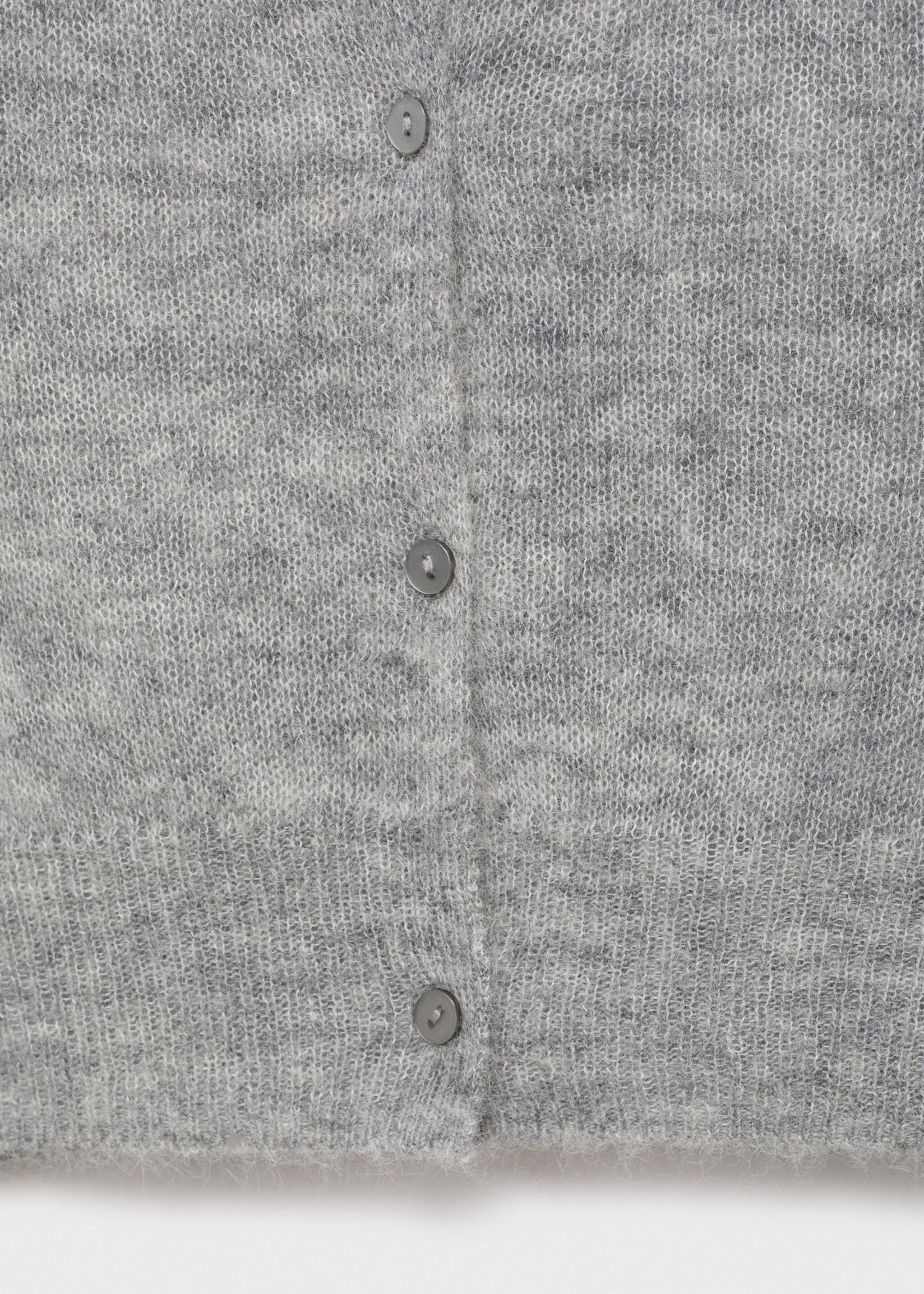 Short wool cardigan - Details of the article 0, Medium Heather Grey. Ref: 27081526-00.