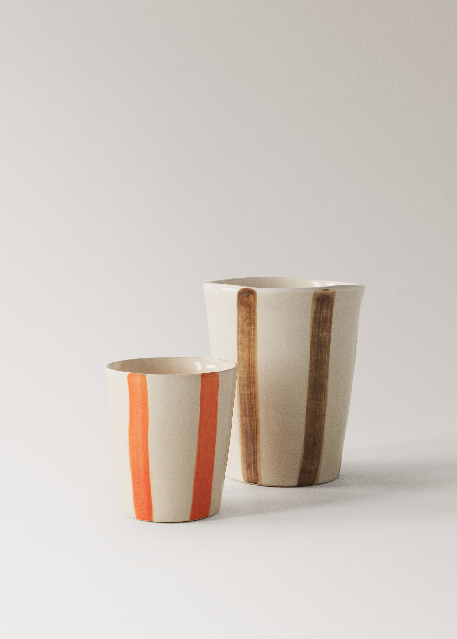 Espresso stoneware mug with stripes - Details of the article 3