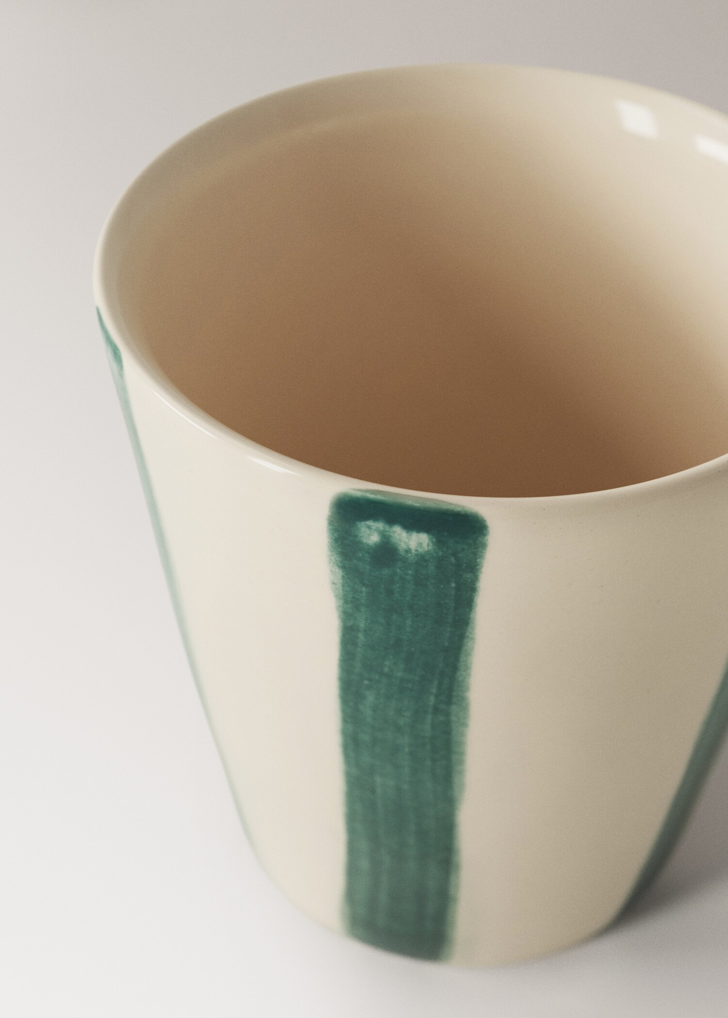 Espresso stoneware mug with stripes - Details of the article 1