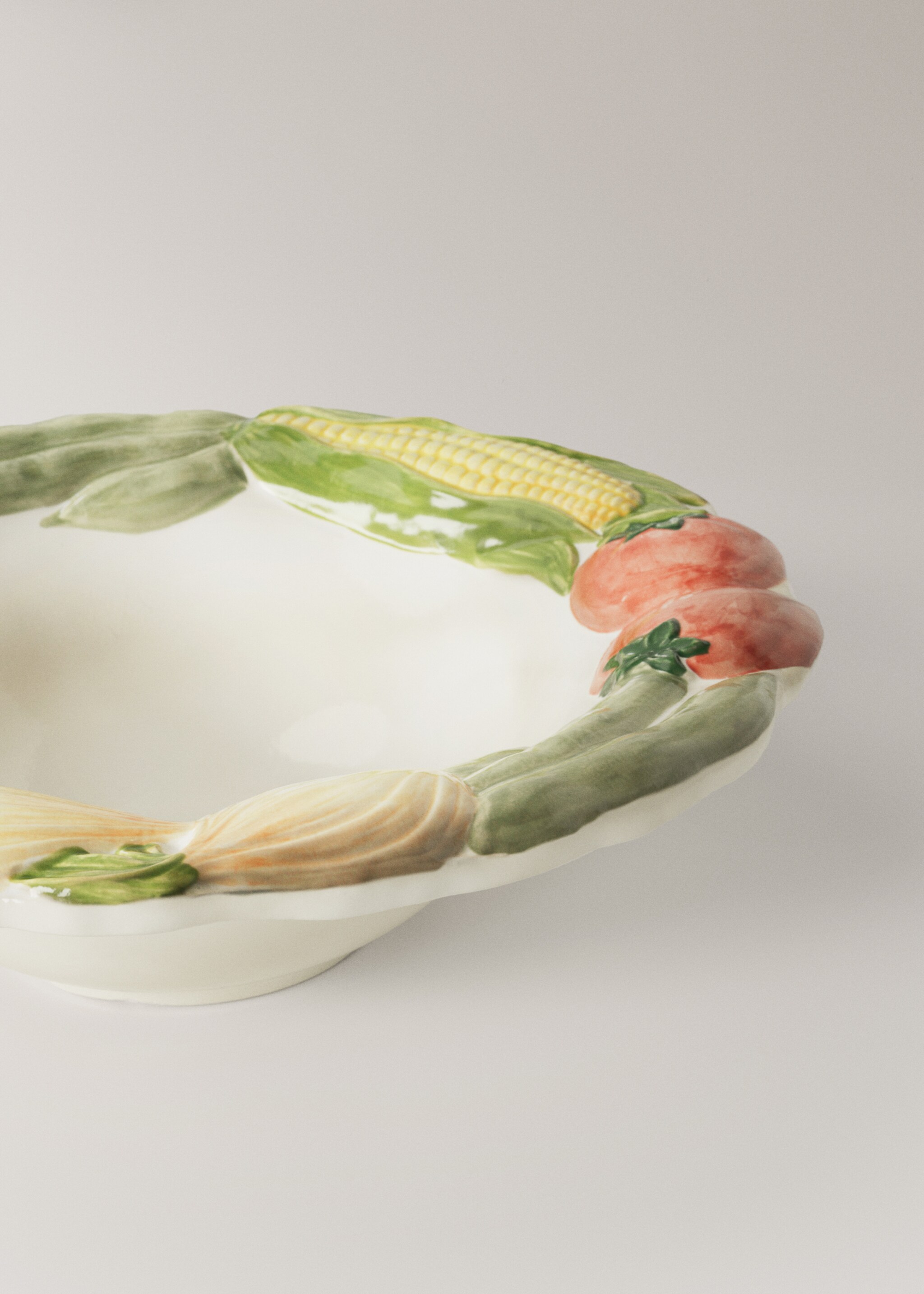Fruit earthenware bowl - Details of the article 2, White. Ref: 27081532-00.