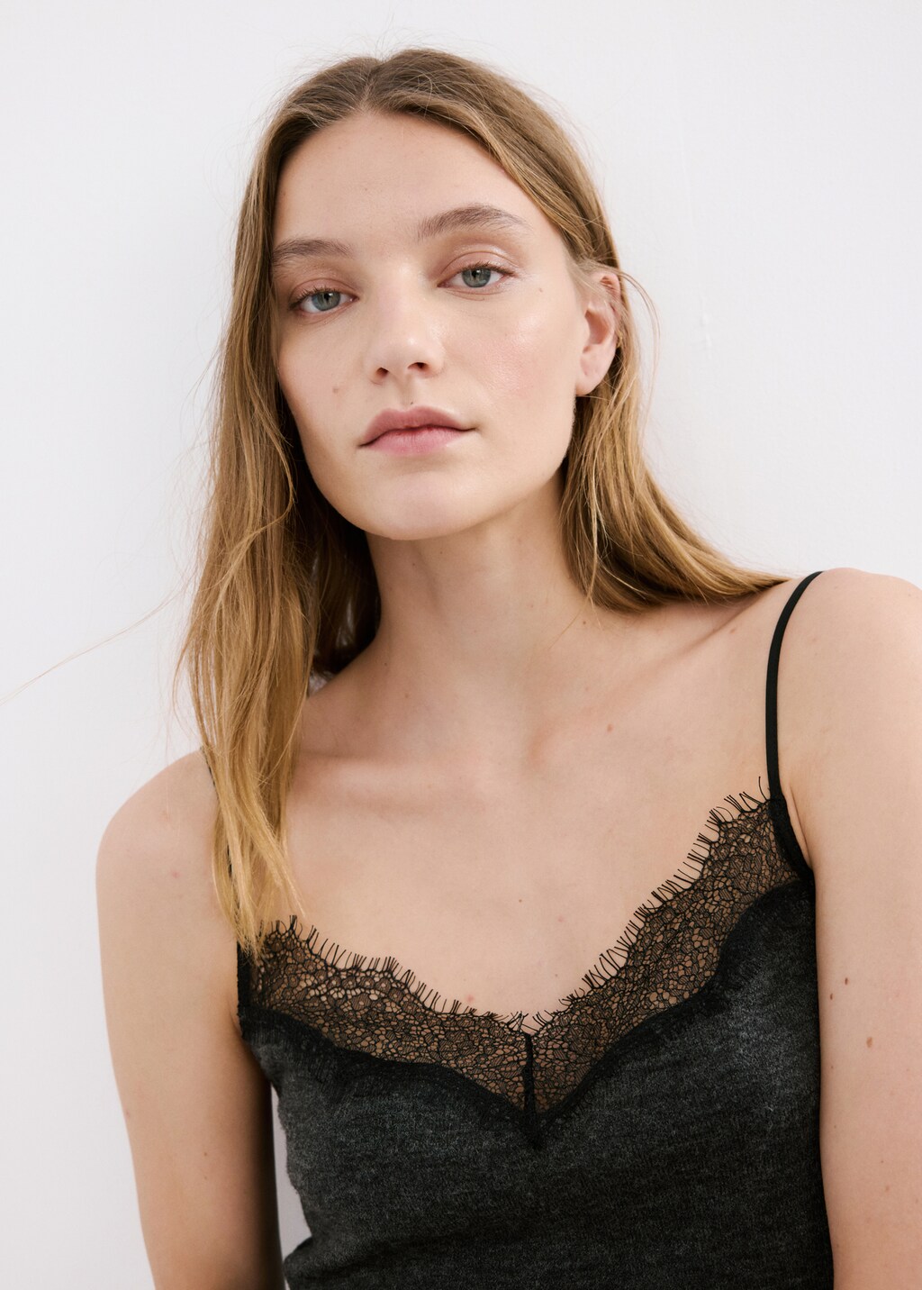 Top with lace neck - image 4