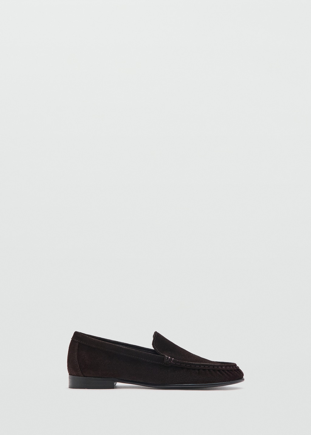 Mango Gathered suede moccasins