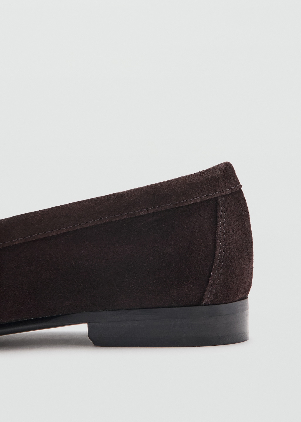 Mango Gathered suede moccasins