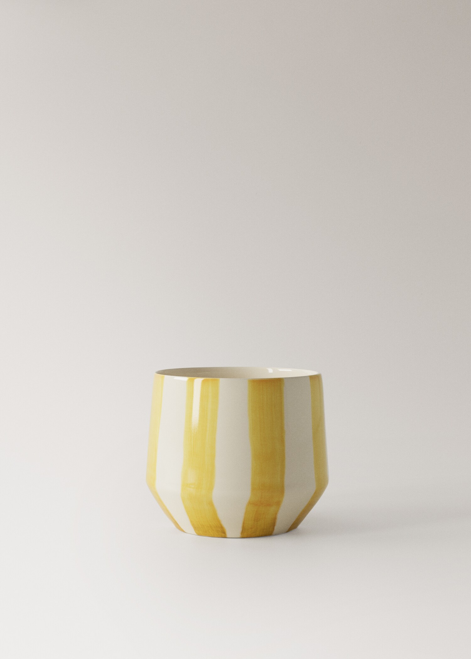 Hand-painted striped flowerpot - Article without model
