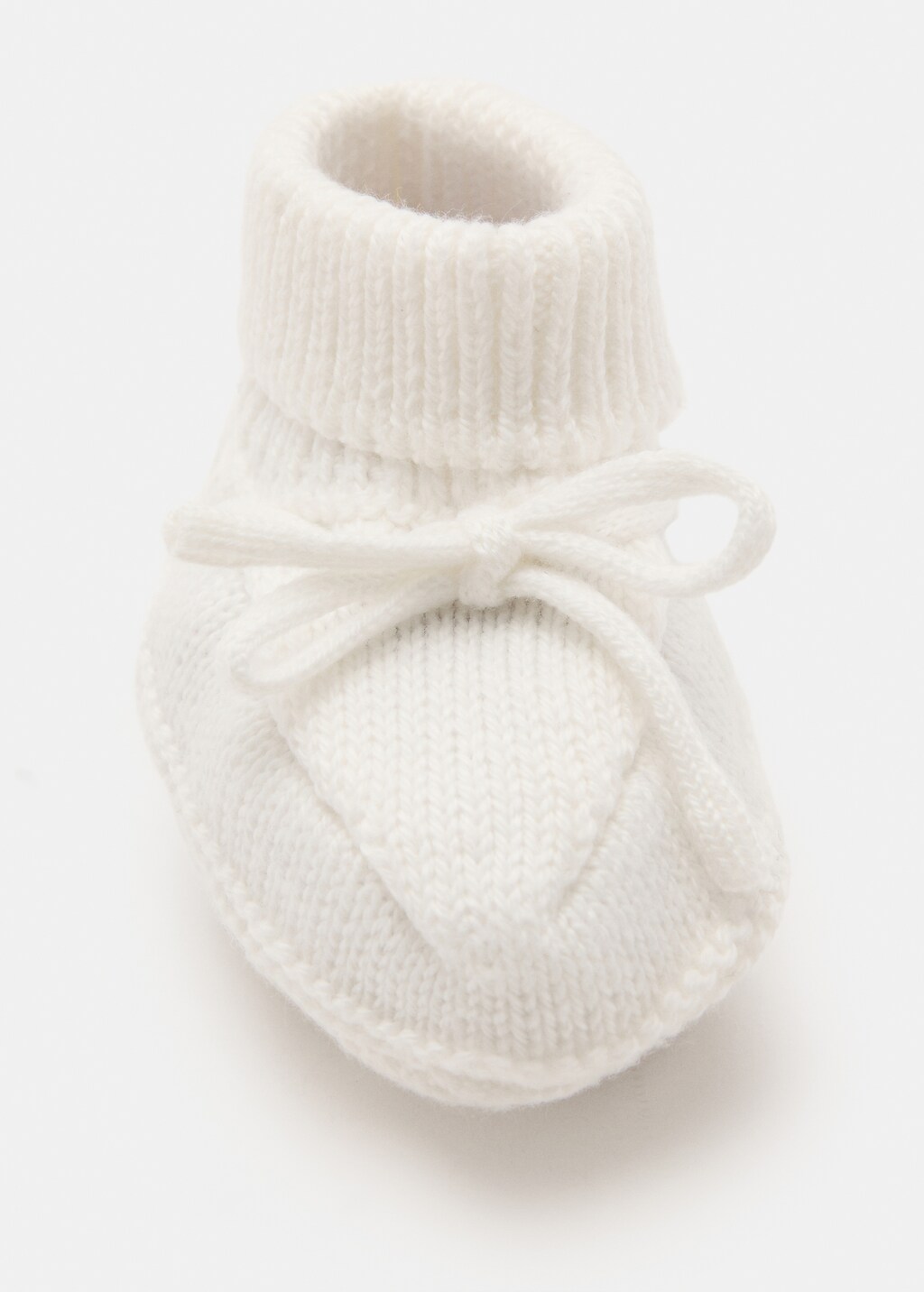Knitted booties with bow - image 2
