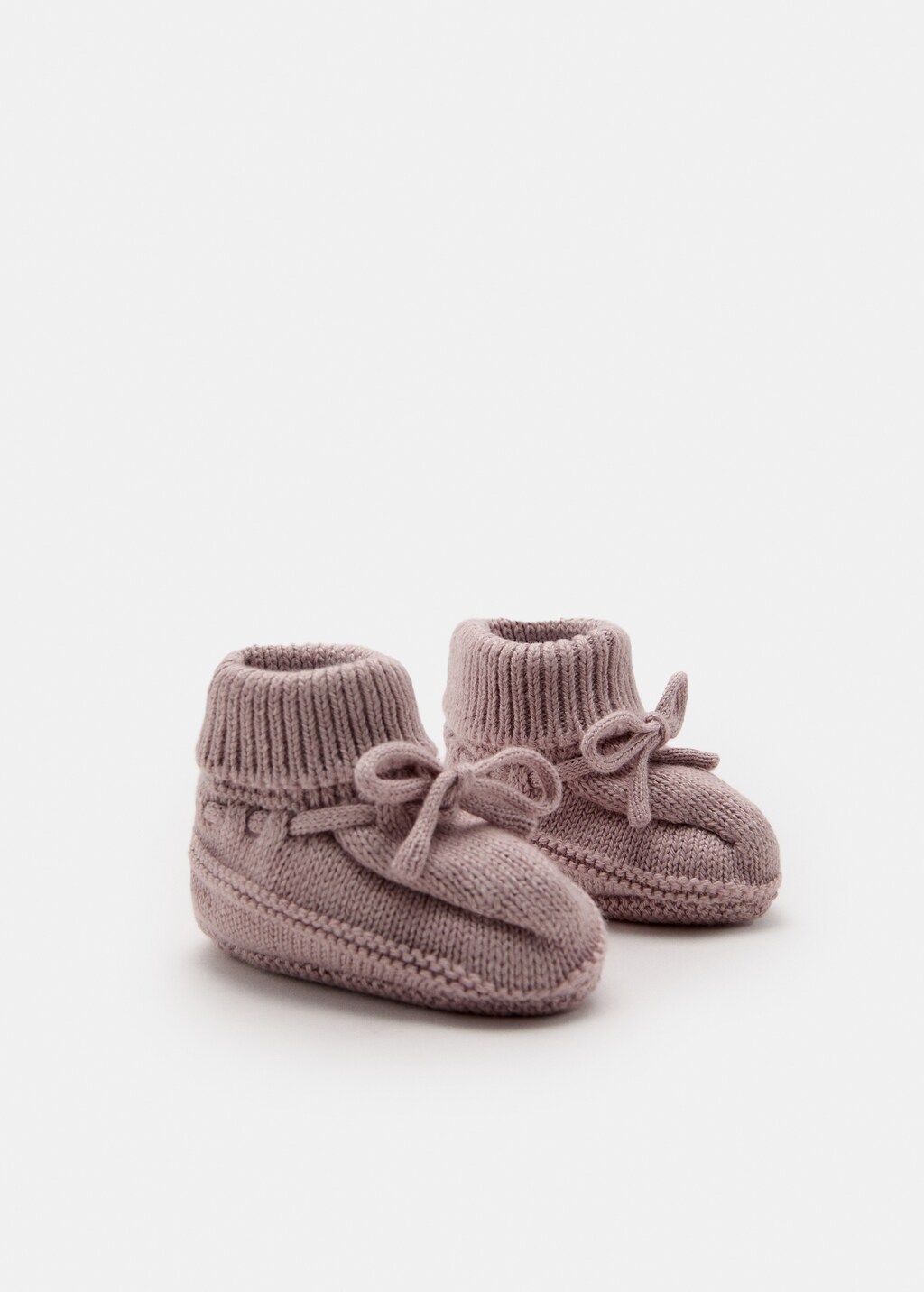 Knitted booties with bow - image 3