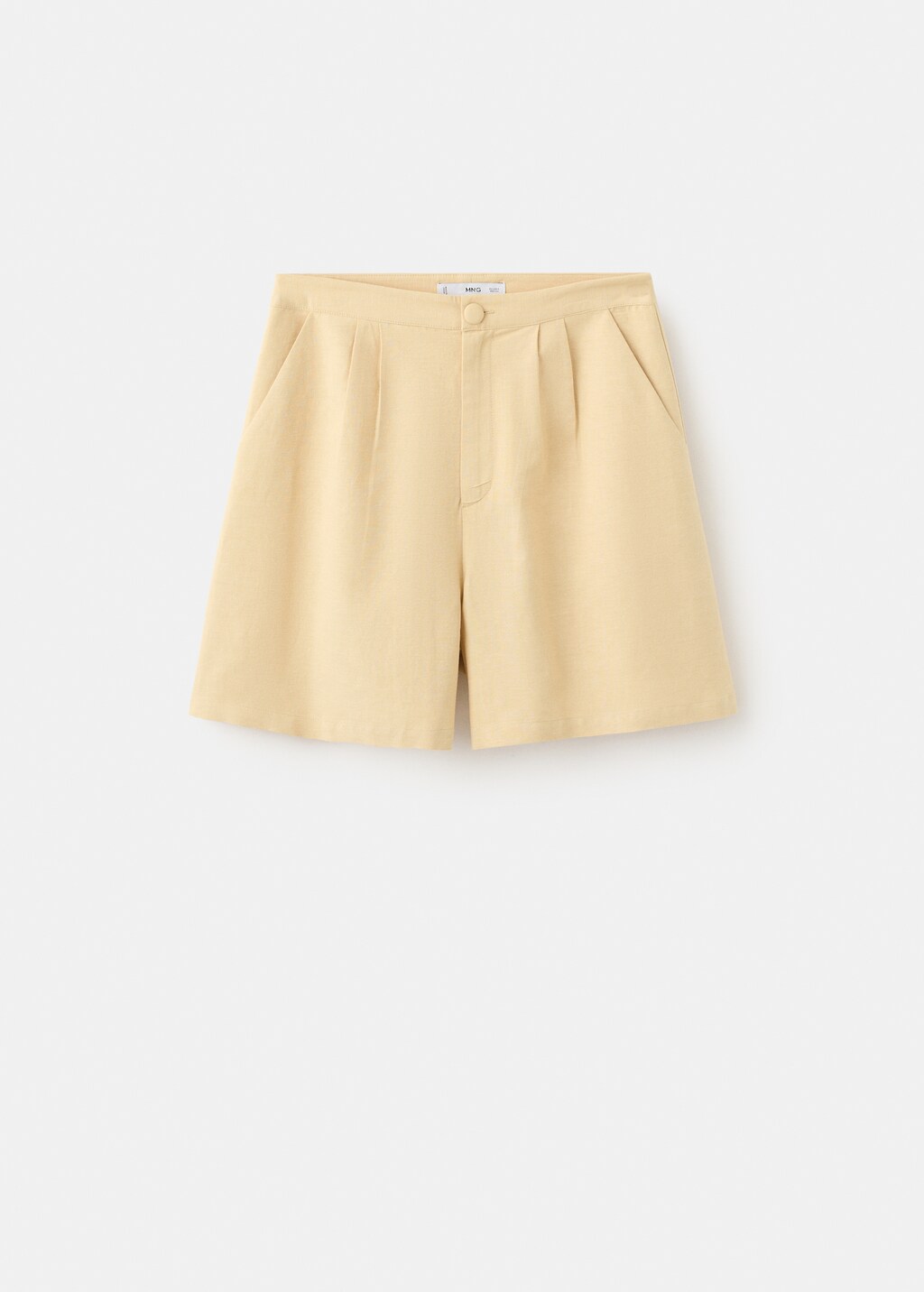 Straight linen-blend shorts - image 5