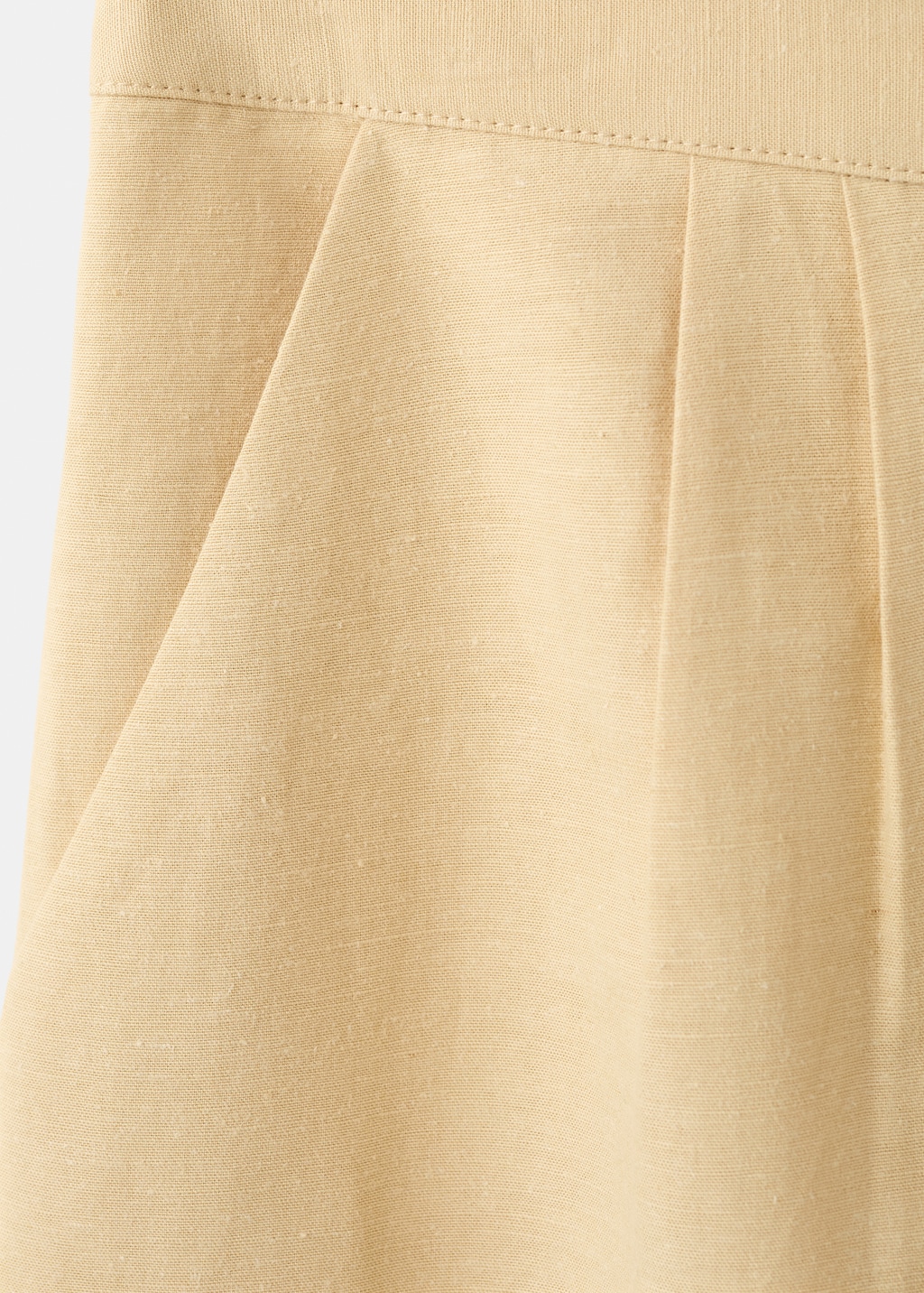 Straight linen-blend shorts