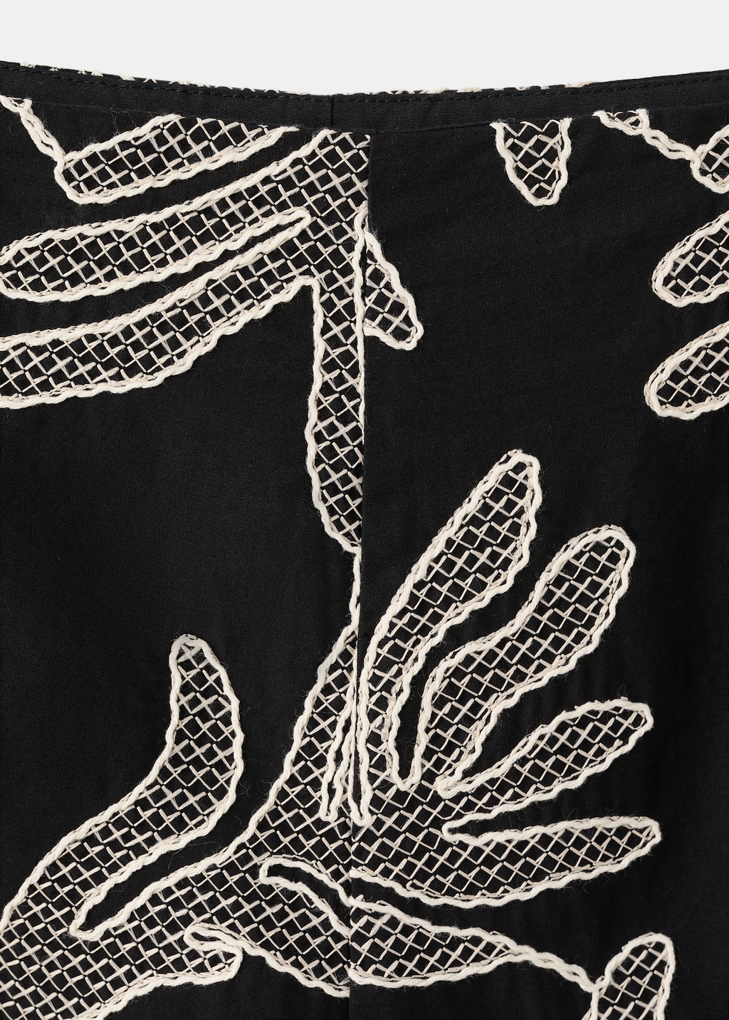 Embroidered cotton shorts