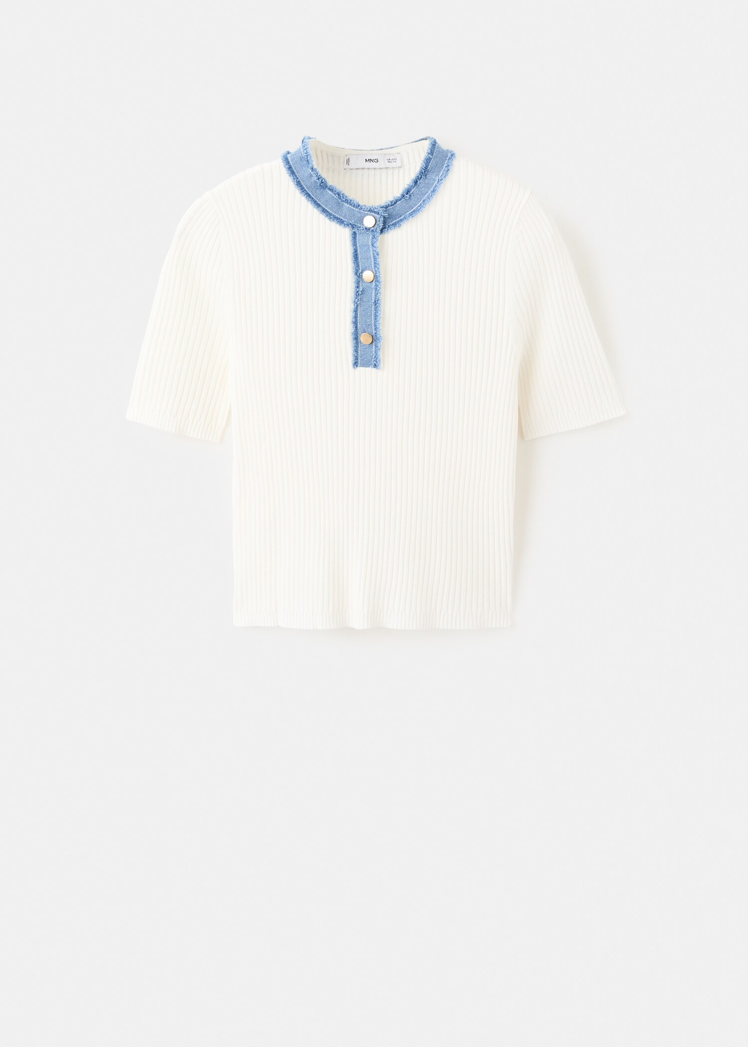 Contrast collar button jumper - Article without model