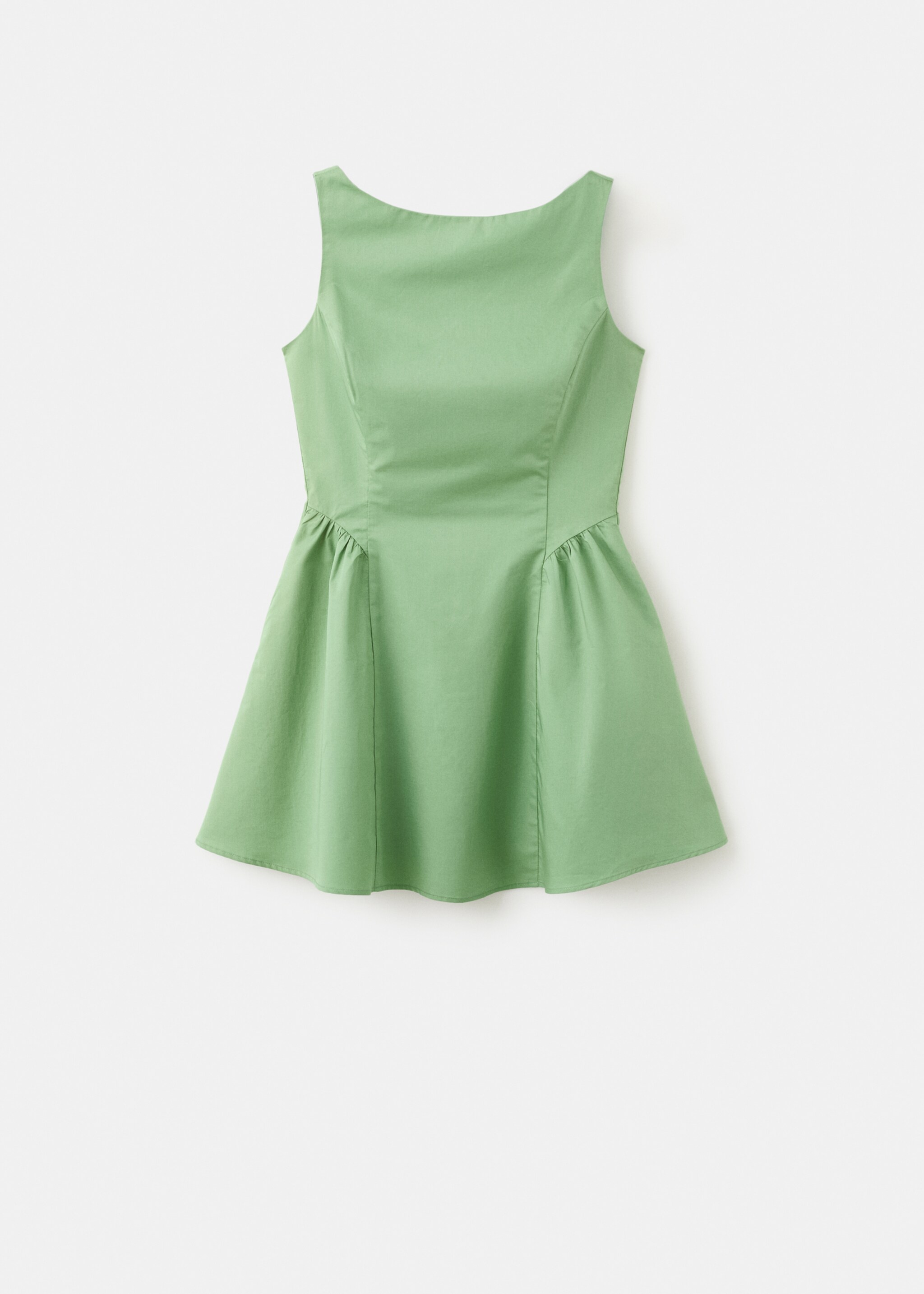 Flared cotton dress - Article without model, Green. Ref: 27082545-00.
