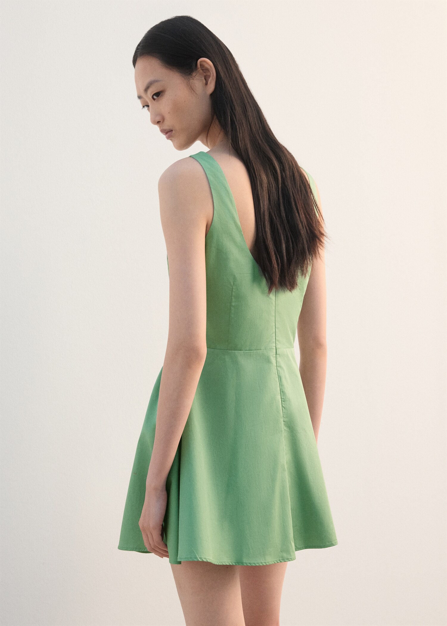 Flared cotton dress - Reverse of the article