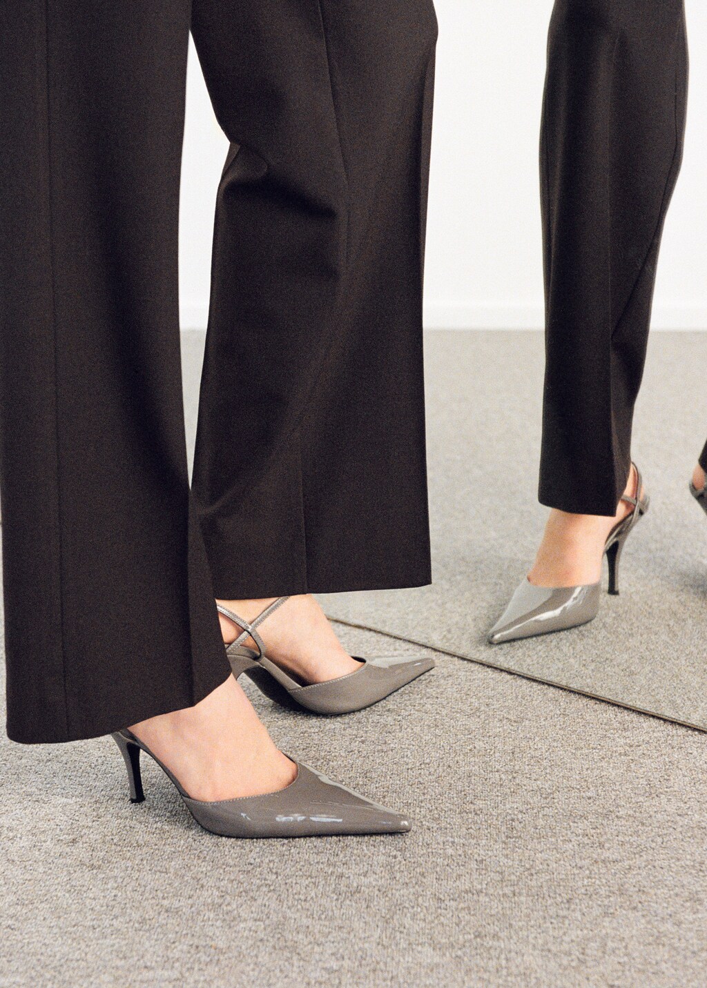 Mango Patent heeled shoes