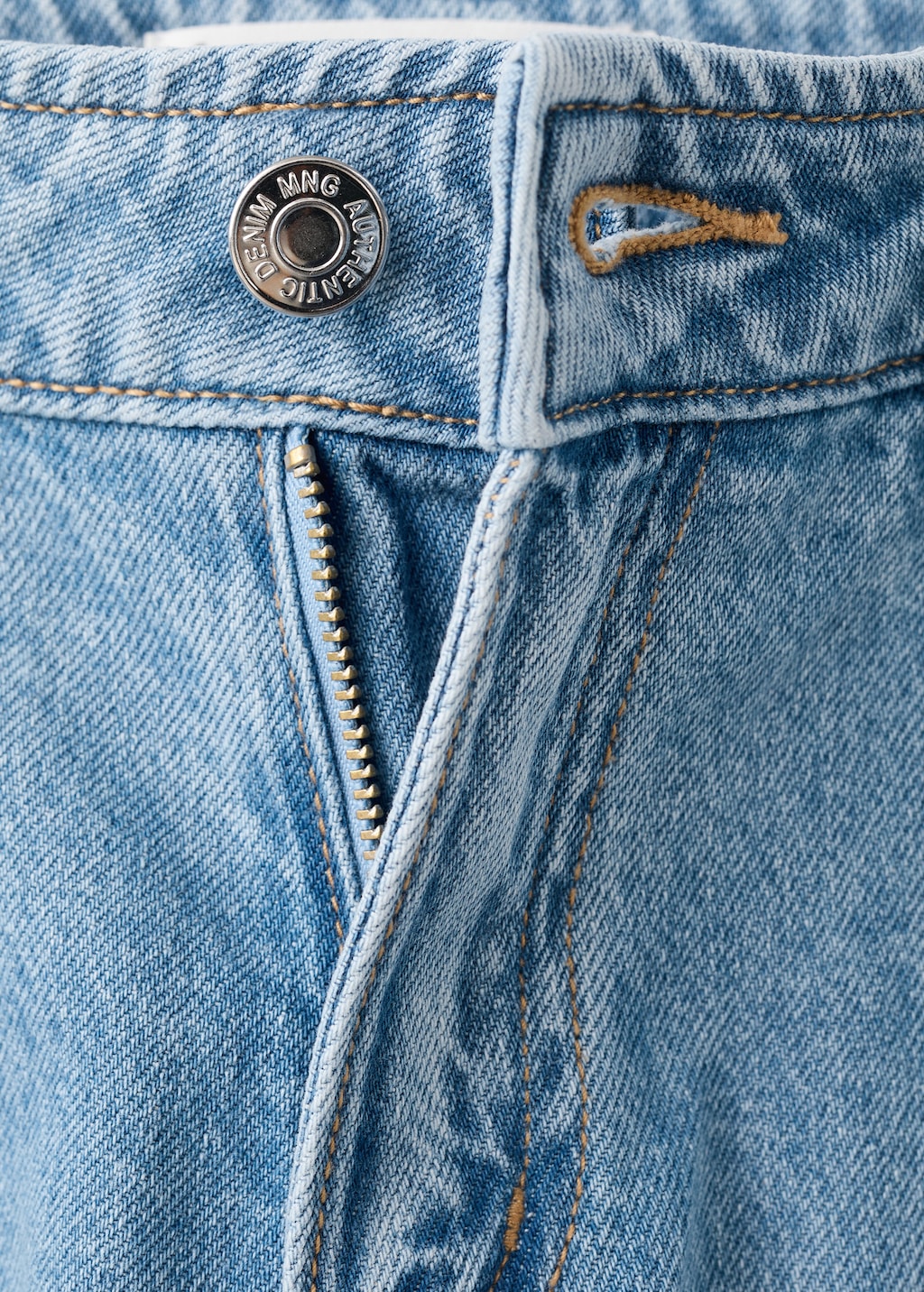 Flower-embroidered wide leg jeans