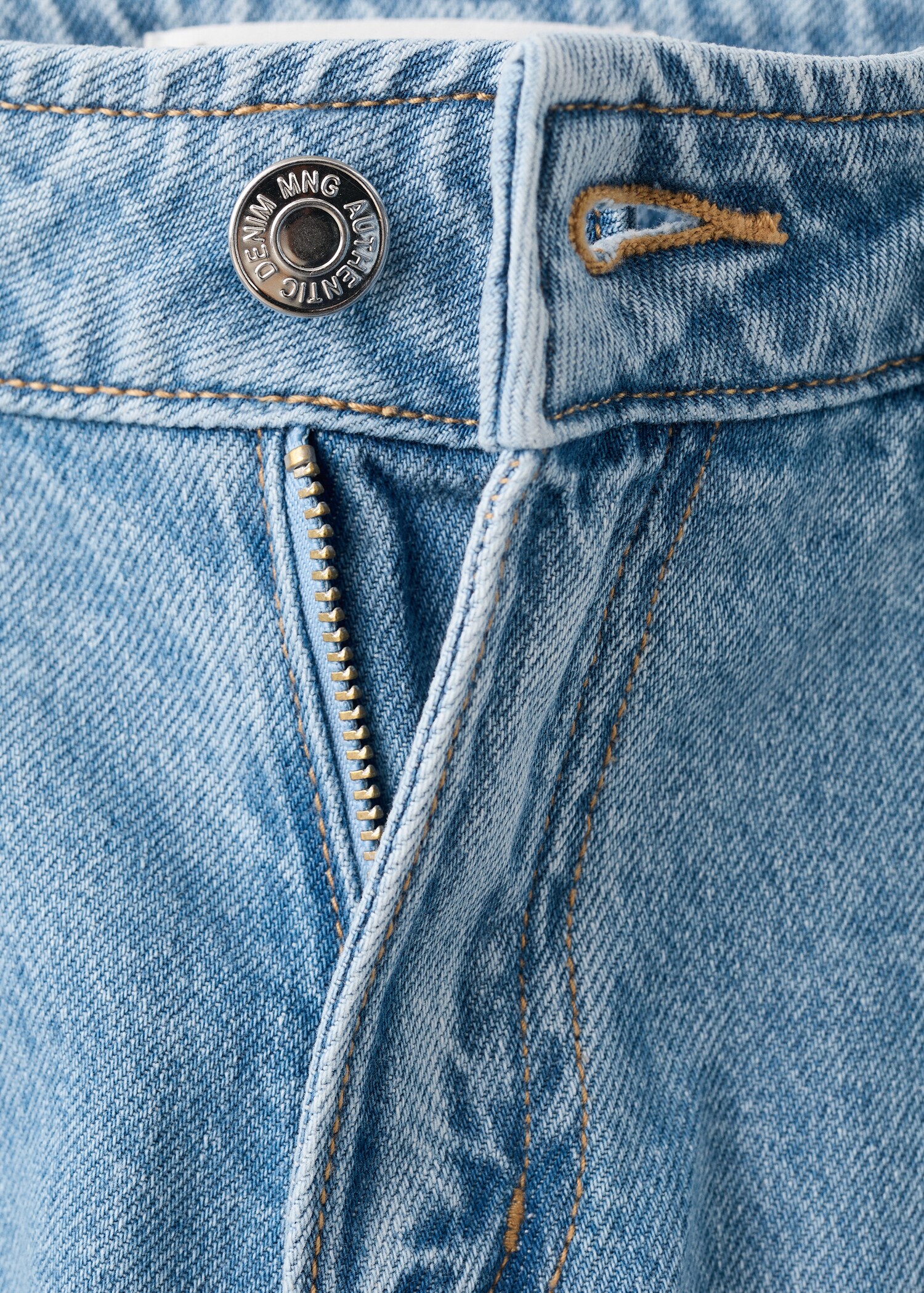 Flower-embroidered wide leg jeans - Details of the article 8