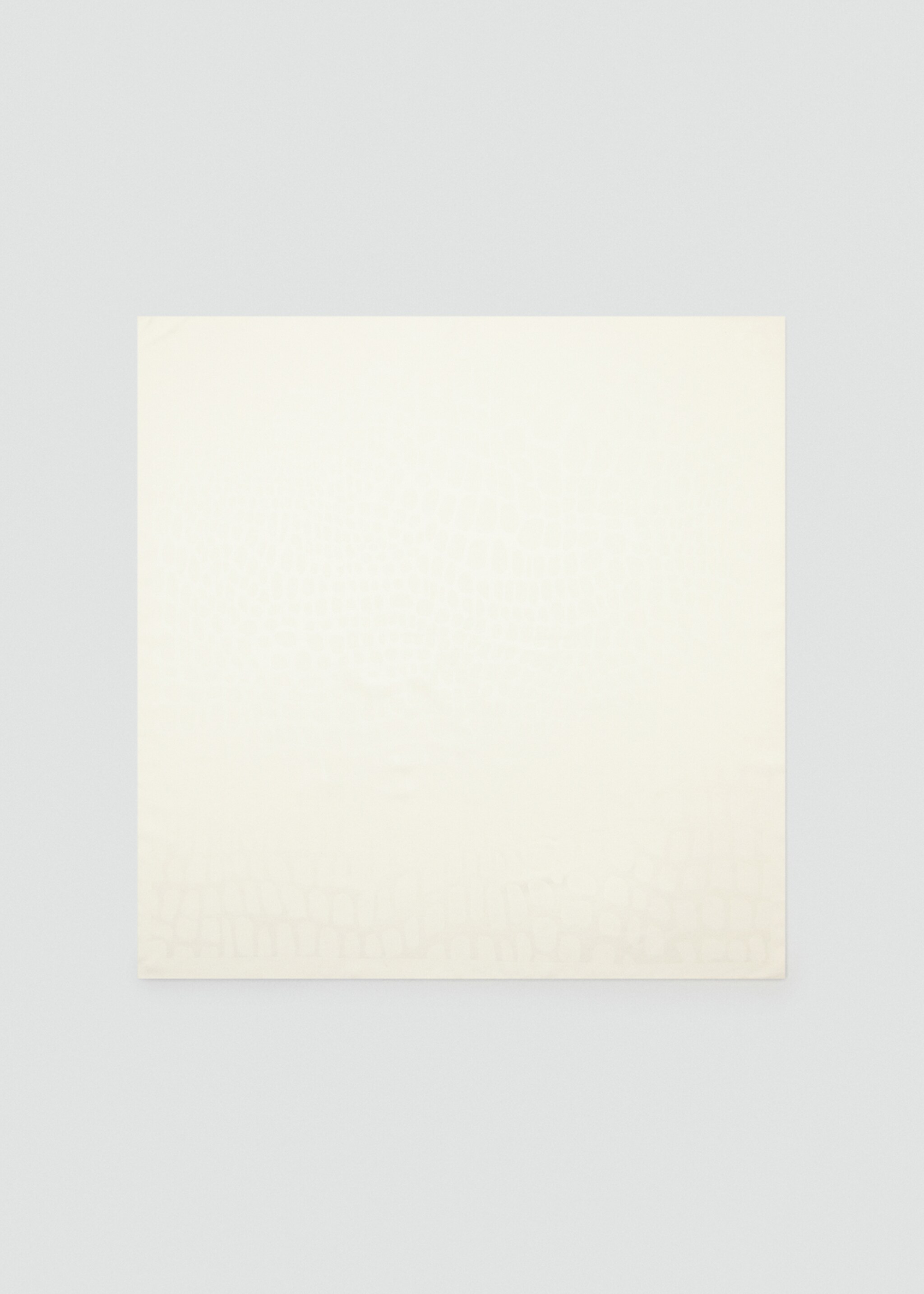 Animal print scarf - Article without model, Ecru. Ref: 27082889-00.