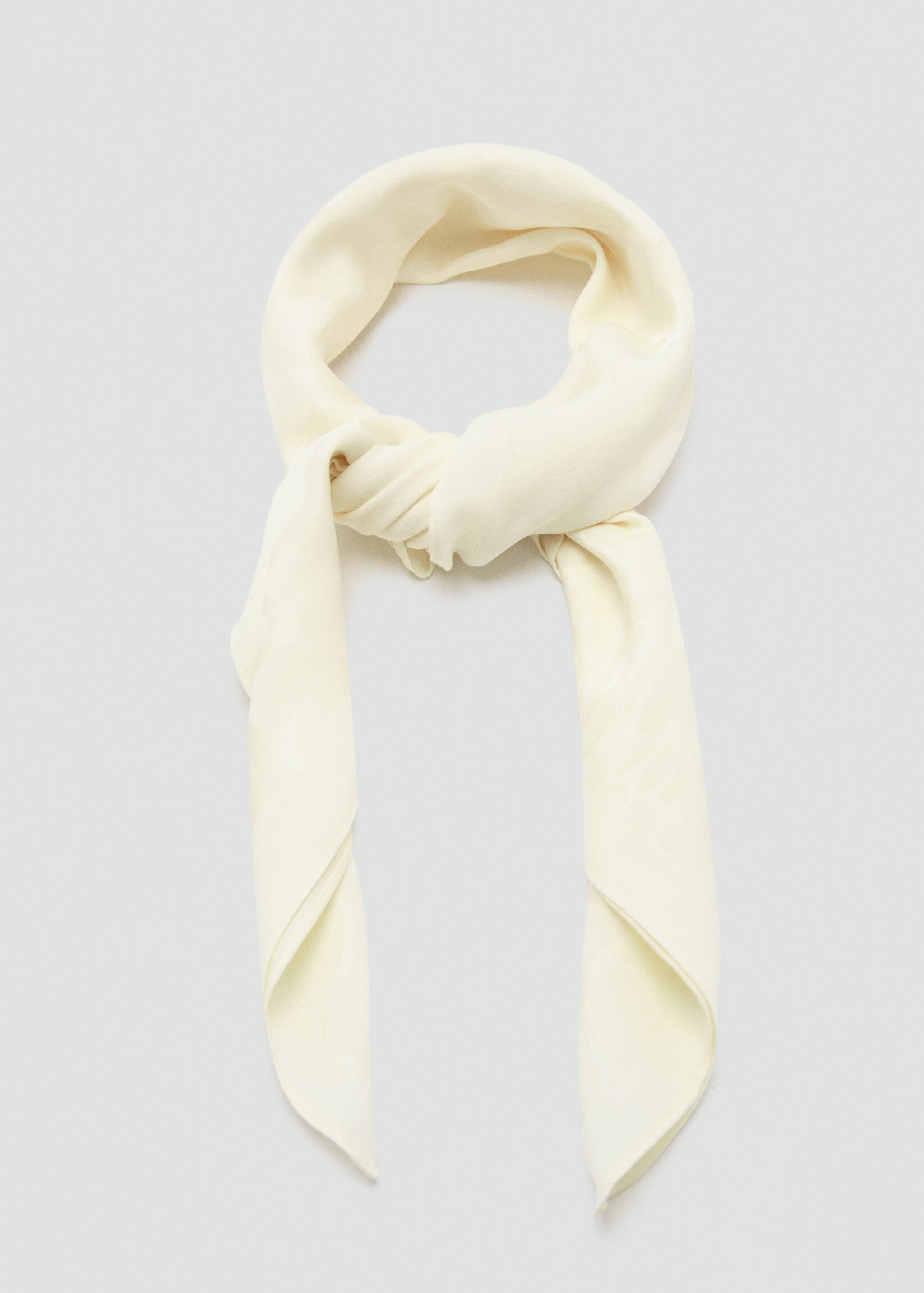 Animal print scarf - Details of the article 1, Ecru. Ref: 27082889-00.