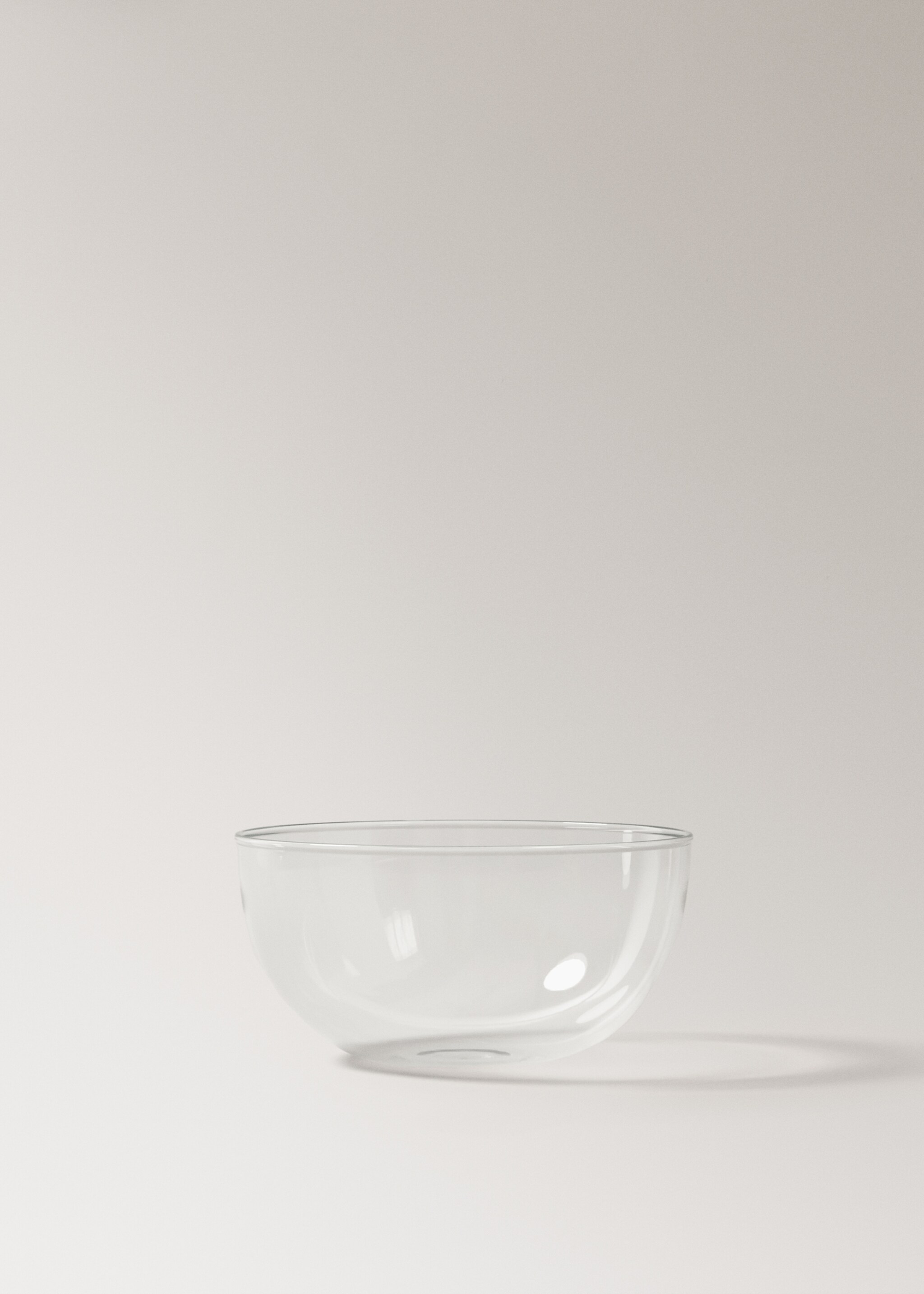 Střední mísa z borosilikátu - Zboží bez modelu, Ledově šedá. Ref: 27082904-00.