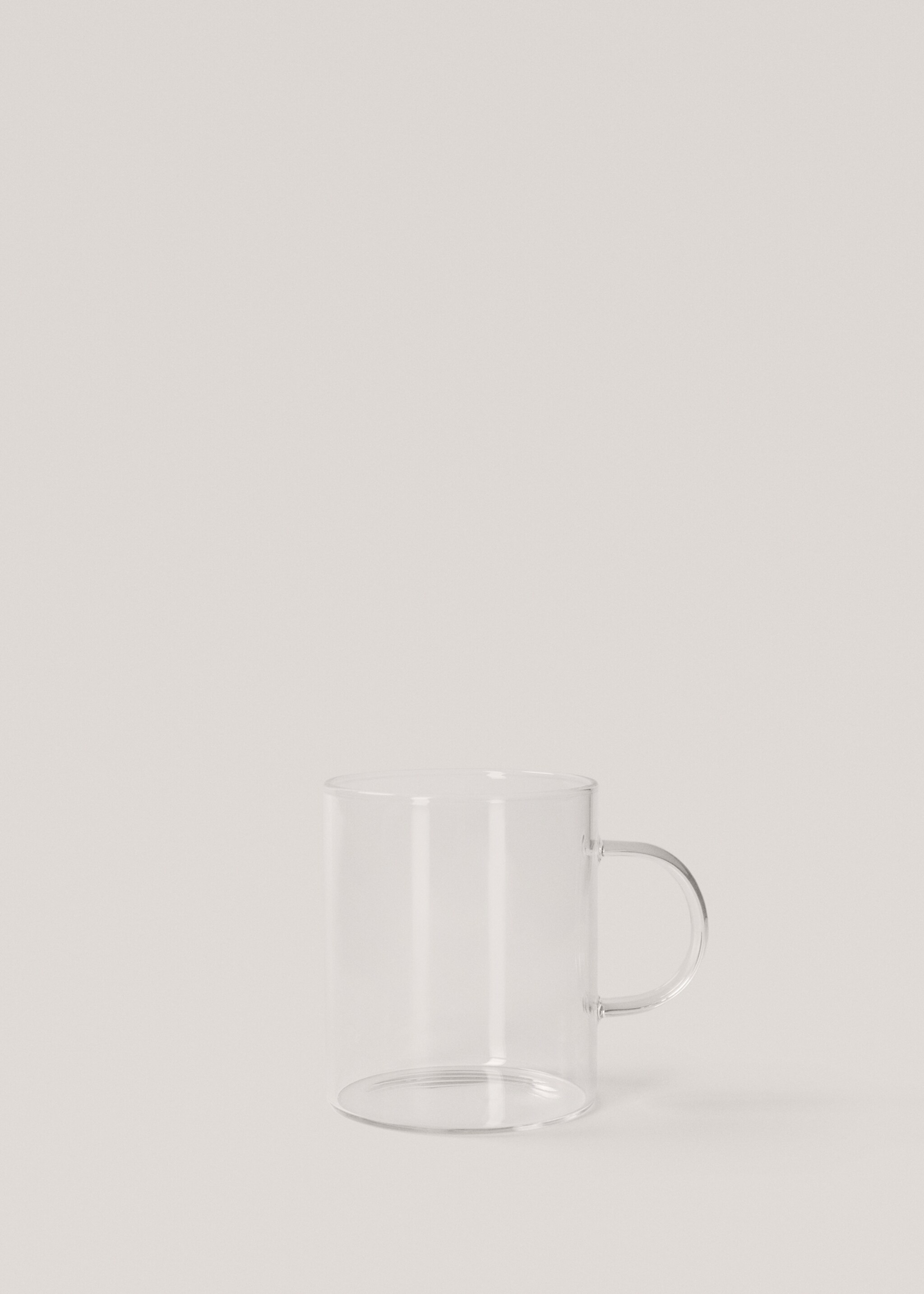 Borosilicate coffee mug with handle - Article without model, Ice Grey. Ref: 27082917-00.