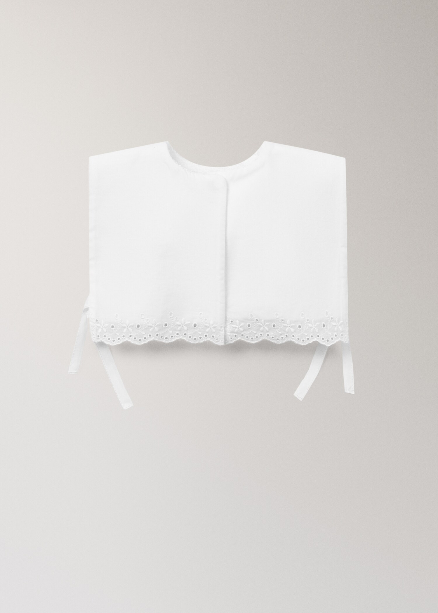 Terry bib with lace trim - Details of the article 1