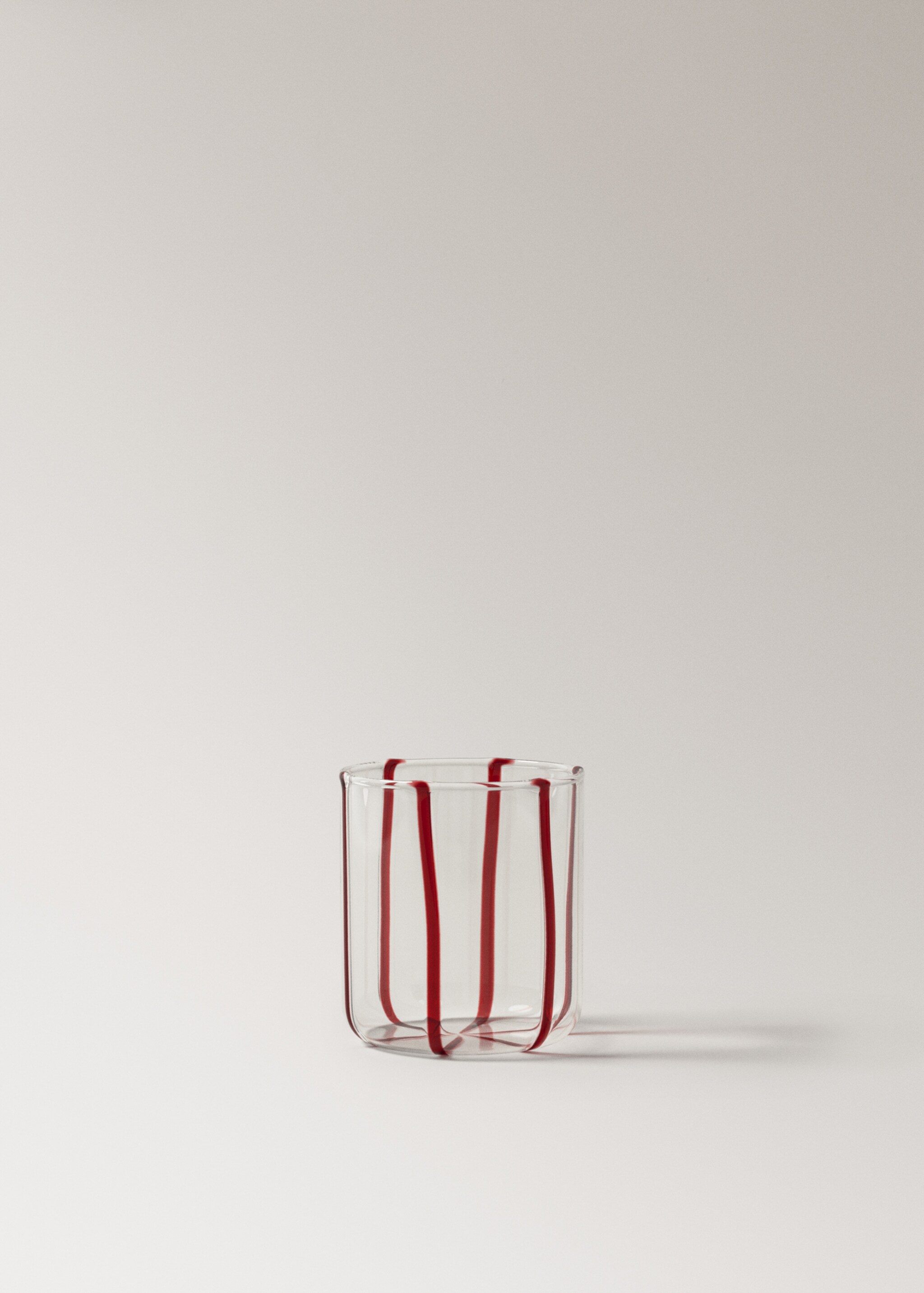 Borosilicate glass vase with irregular stripes - Article without model, Pink. Ref: 27082930-00.
