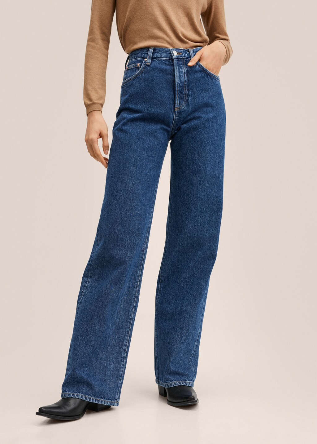 Jean droit taille haute