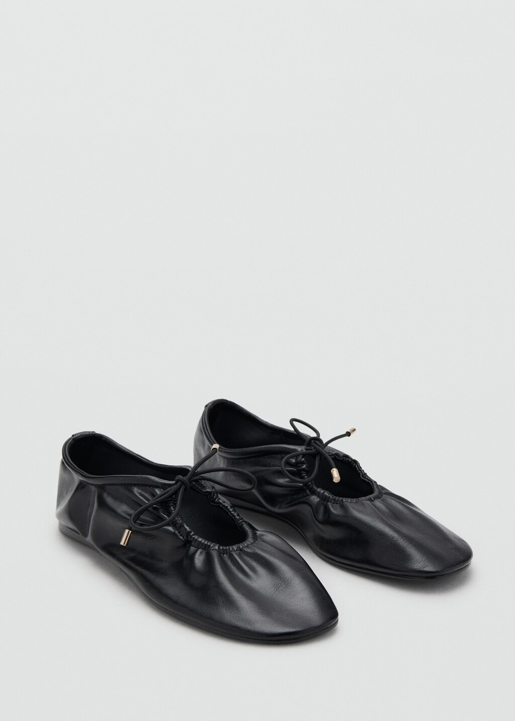Mango Ruched shoes with bow