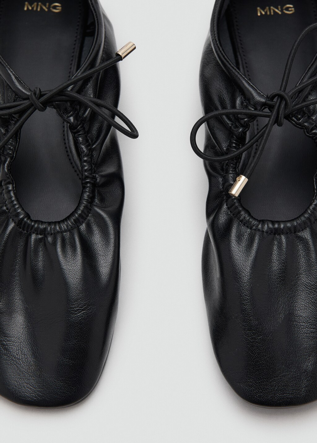 Mango Ruched shoes with bow