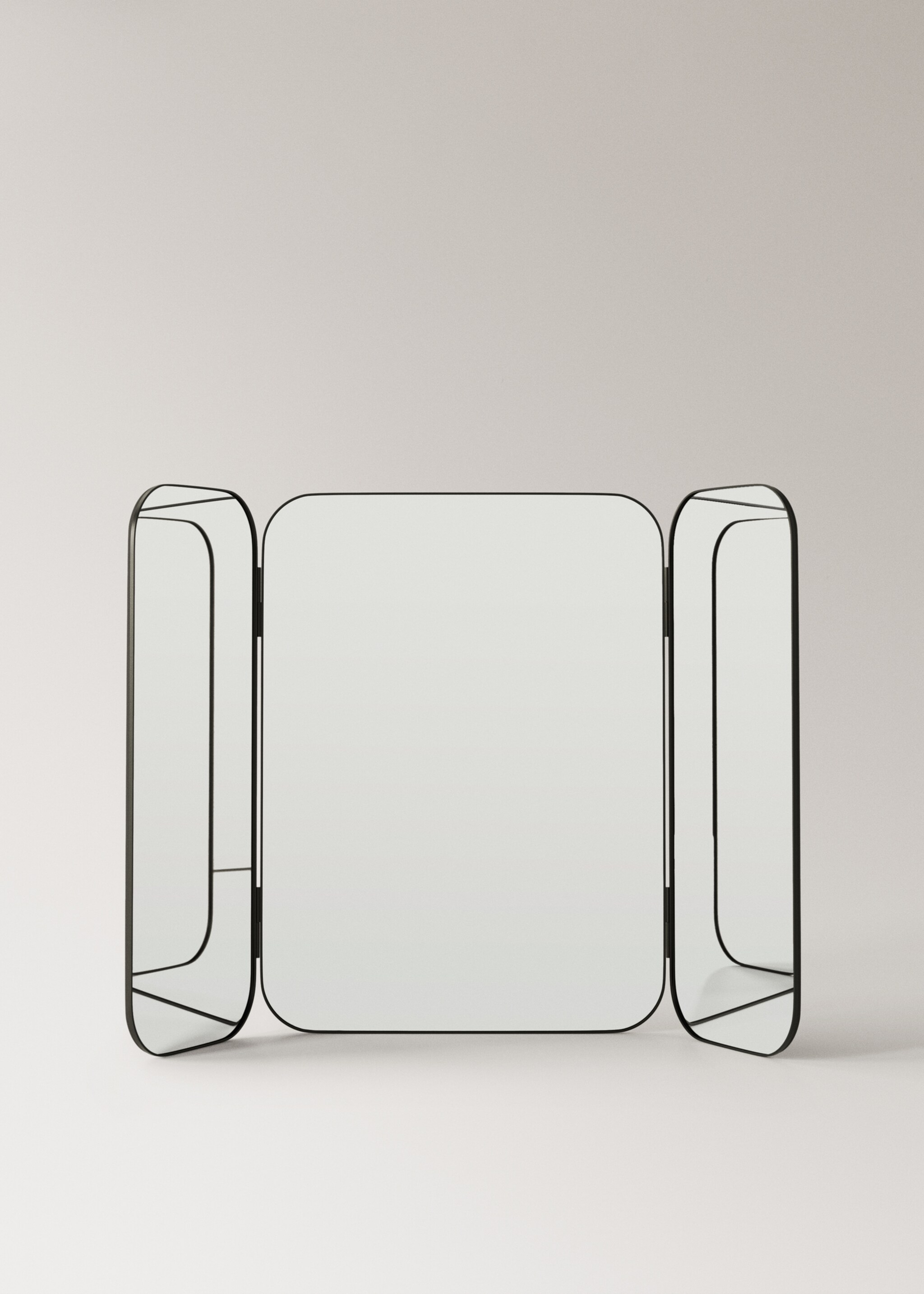 Triptych mirror - Article without model, Black. Ref: 27083272-00.