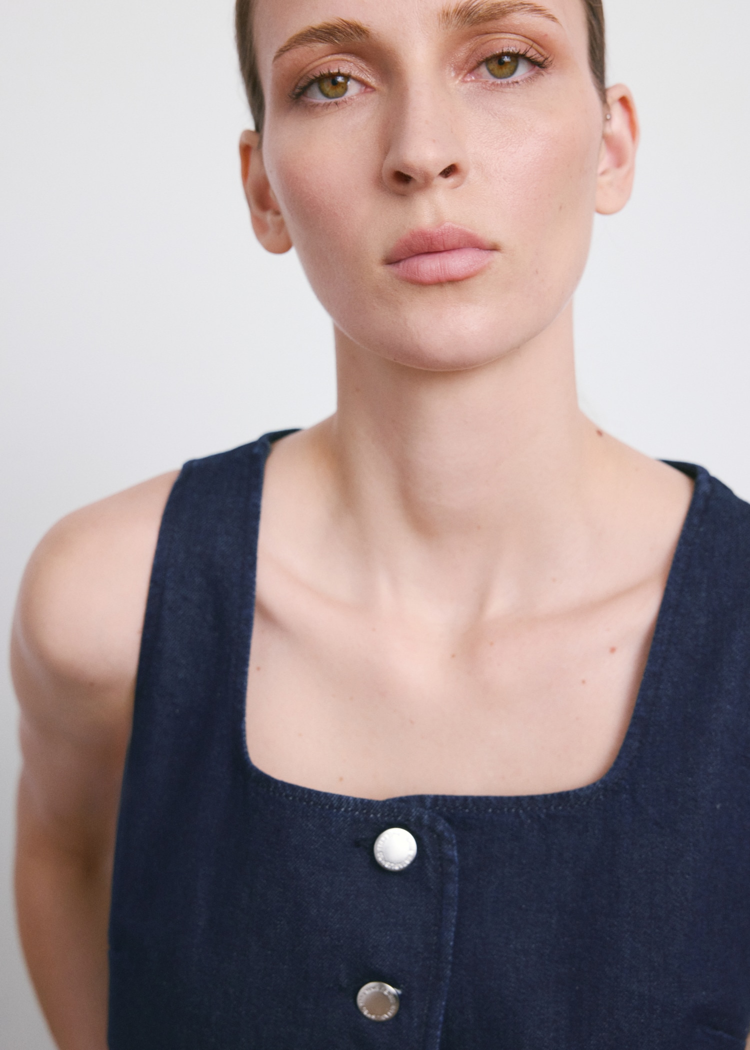 Top denim à boutons - Détail de l'article 1