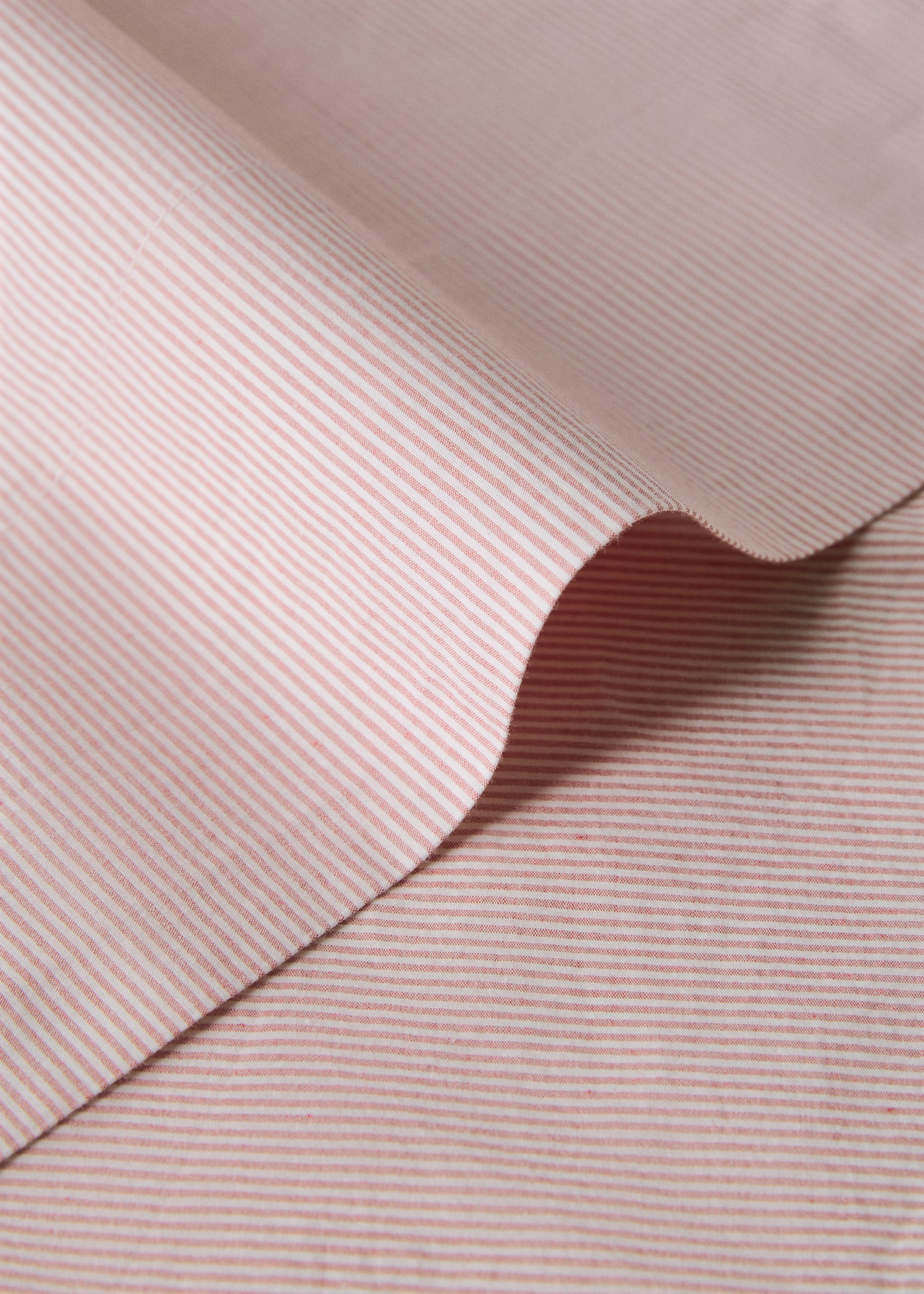 Top sheet cotton yarn-dyed Bed 90 cm - Details of the article 1, Grapefruit. Ref: 27083277-00.