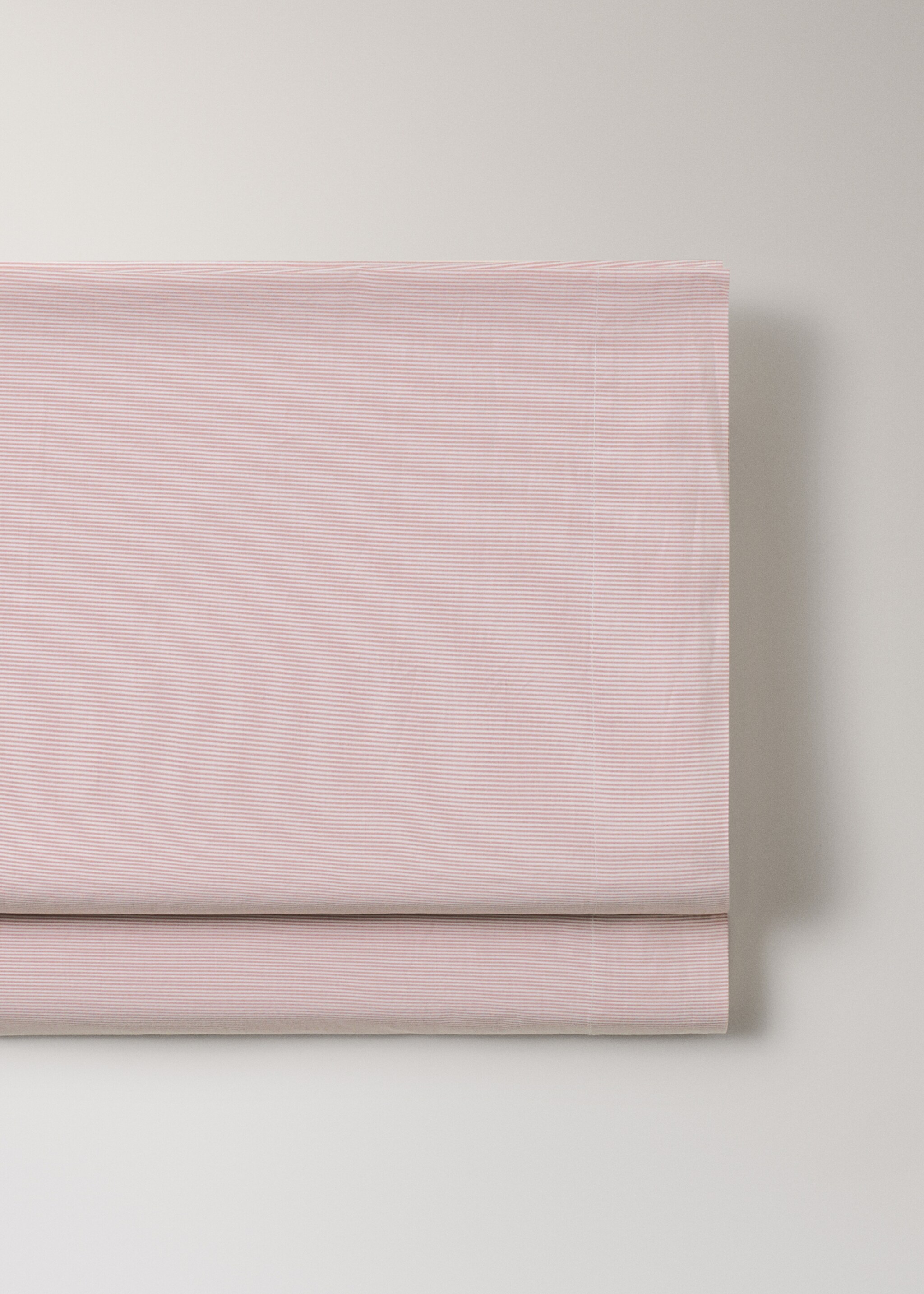 Top sheet cotton yarn-dyed Bed 90 cm - Details of the article 3, Grapefruit. Ref: 27083277-00.