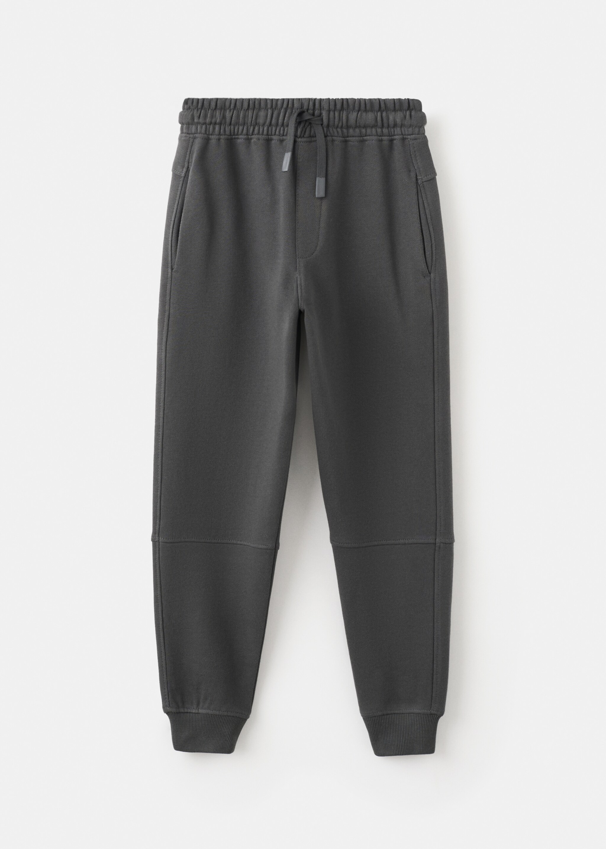 Cotton joggers with elastic waist - Article without model, Charcoal. Ref: 27083278-00.