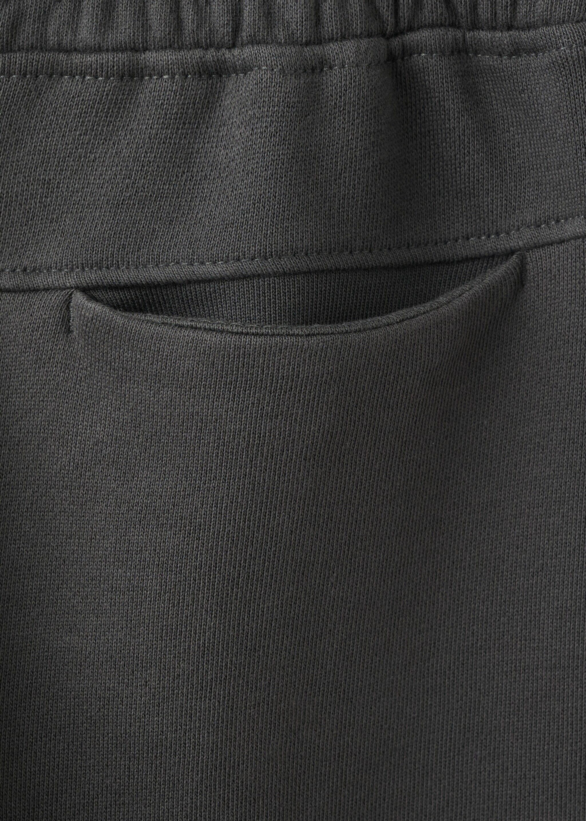 Cotton joggers with elastic waist - Details of the article 0, Charcoal. Ref: 27083278-00.