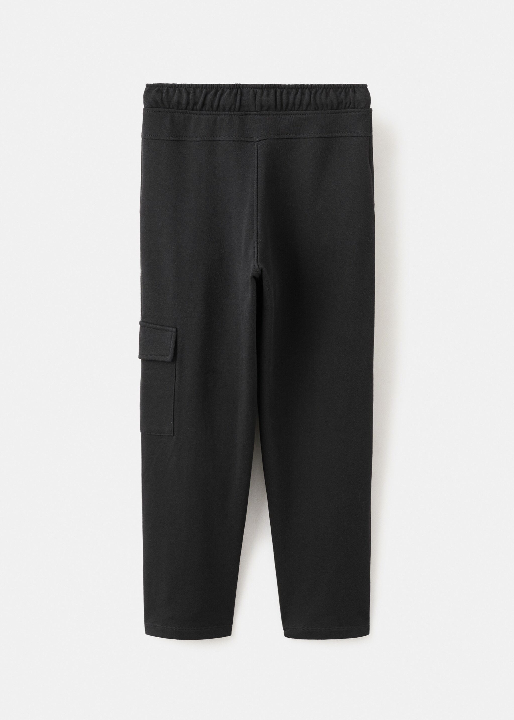 Cotton cargo joggers - Reverse of the article, Black. Ref: 27083279-00.