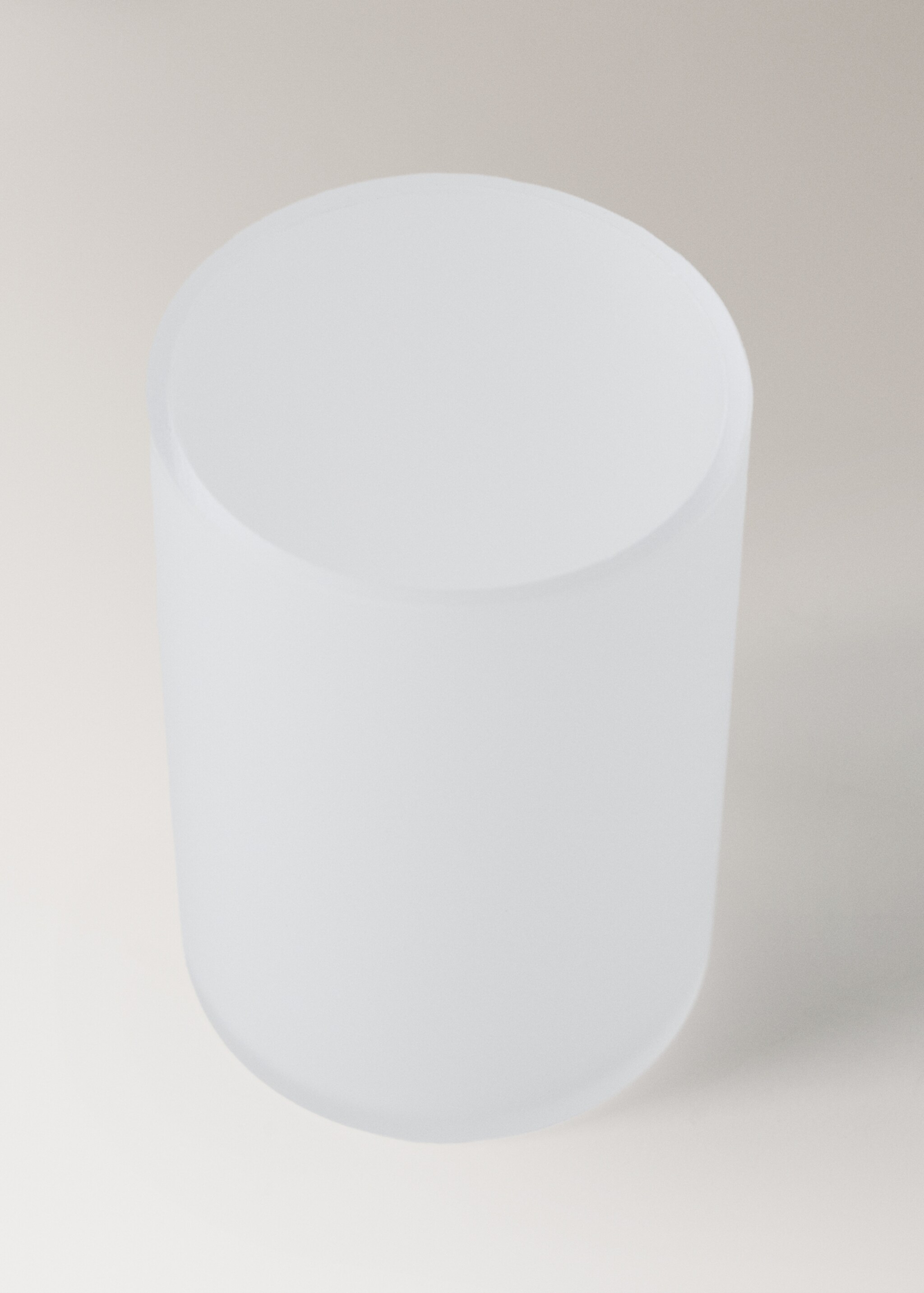 Frosted glass toothbrush tumbler - Details of the article 1, White. Ref: 27083280-00.