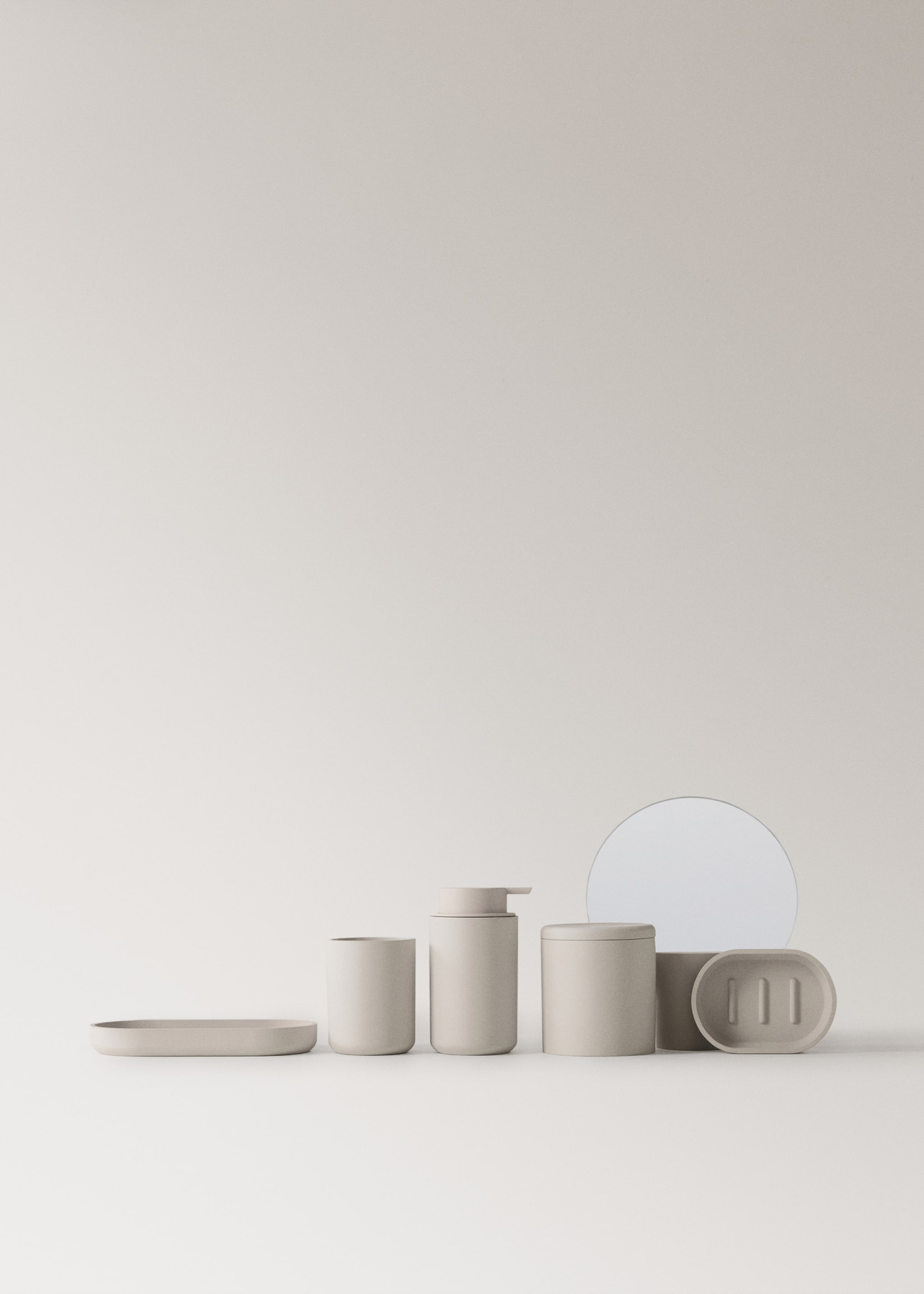 Resin soap dish - Details of the article 3, Ecru. Ref: 27083282-00.