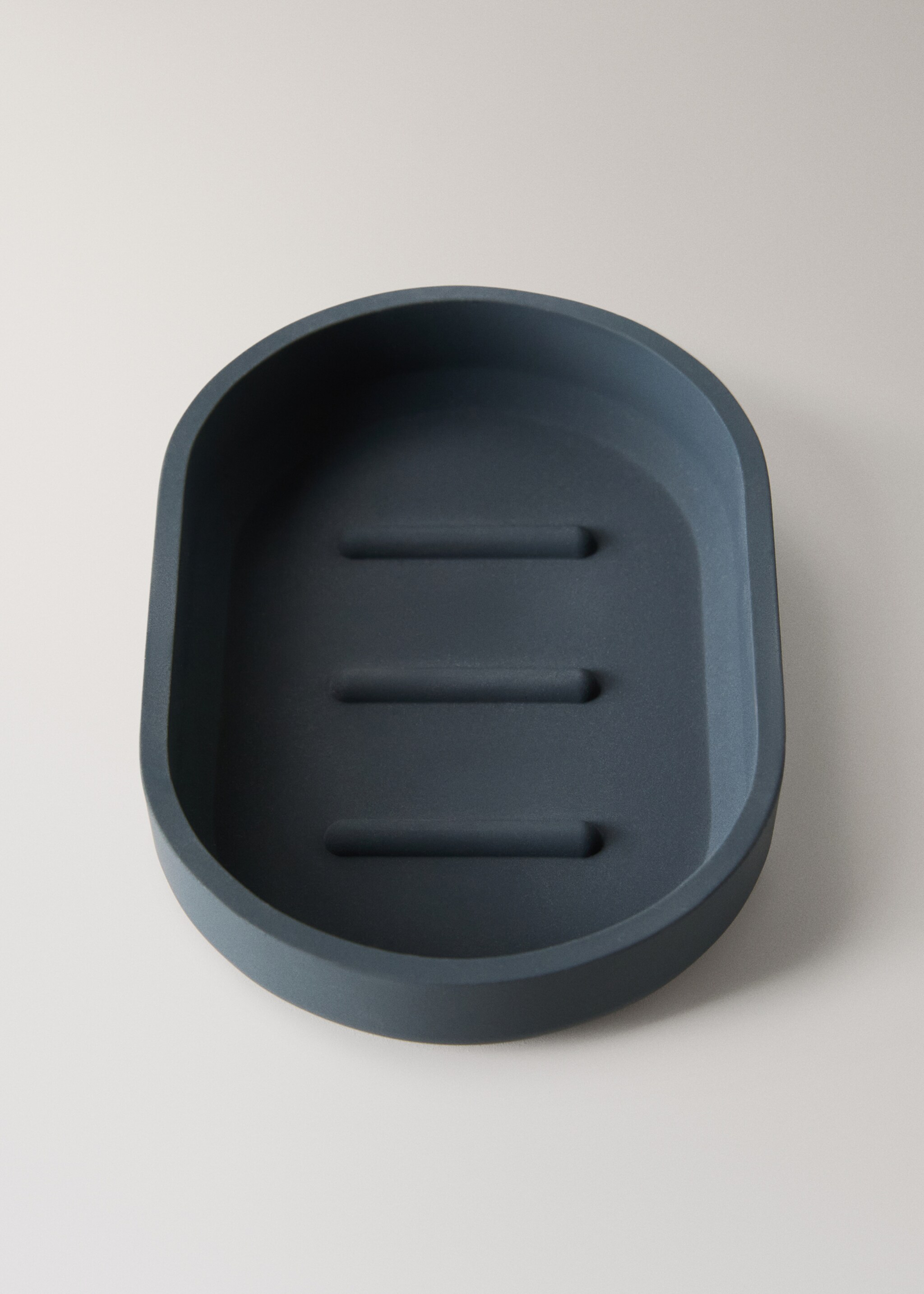 Resin soap dish - Details of the article 1, Charcoal. Ref: 27083282-00.