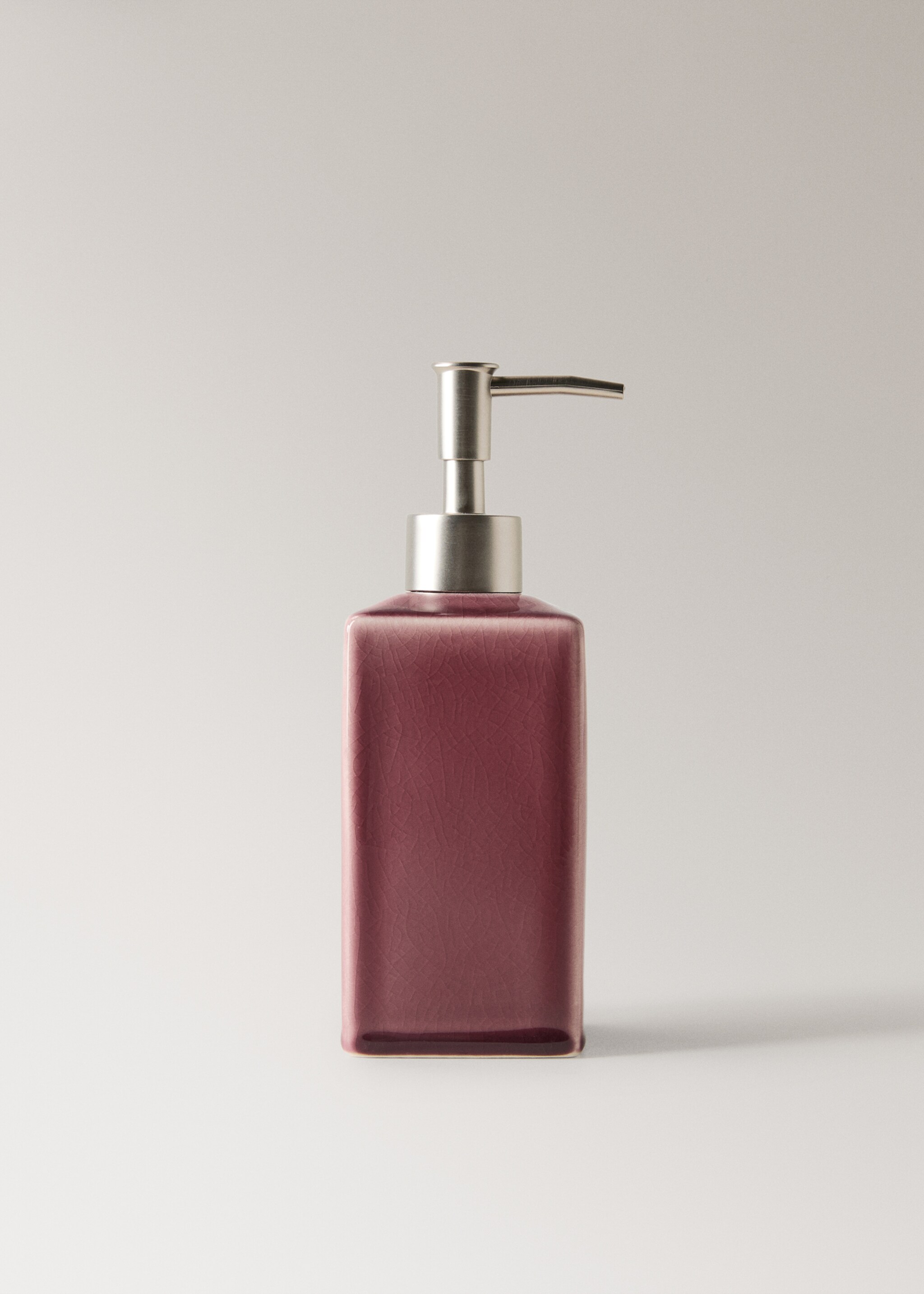 Crackled ceramic soap dispenser - Article without model, Cherry. Ref: 27083283-00.