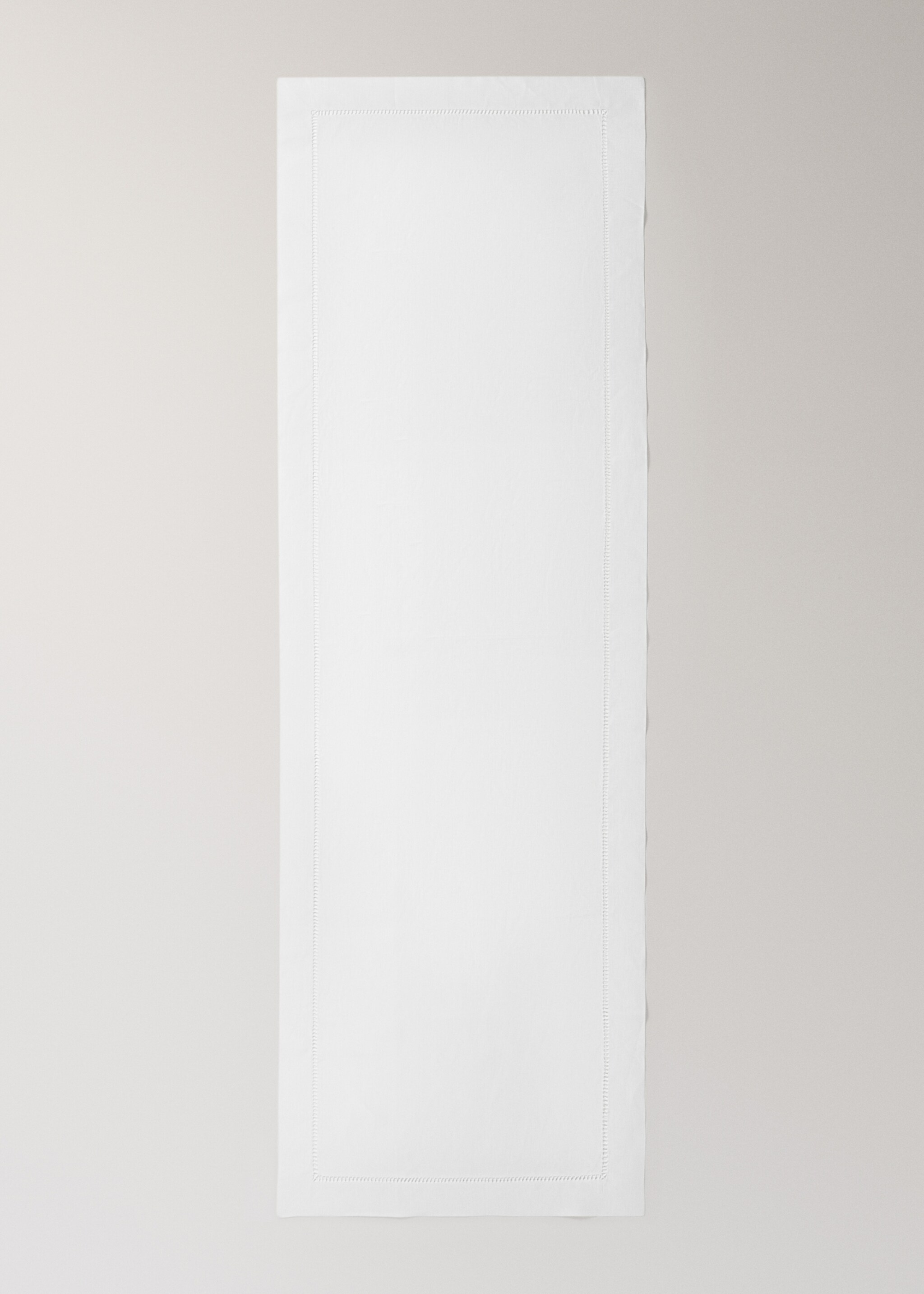 Лляна доріжка на стіл з вишитою мережкою - Детальніше про товар 3, Білий. Ref: 27083285-00.