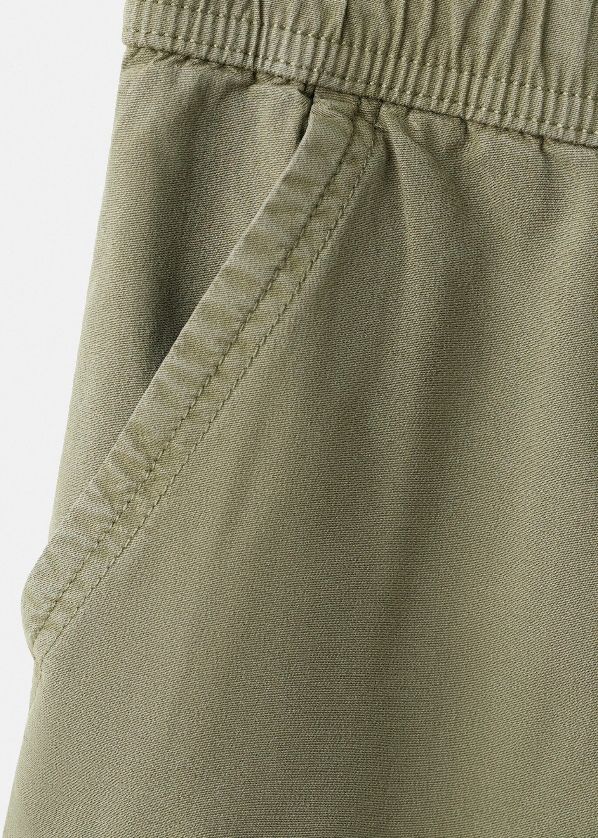Straight-fit cotton trousers - Details of the article 0, Khaki. Ref: 27083286-00.