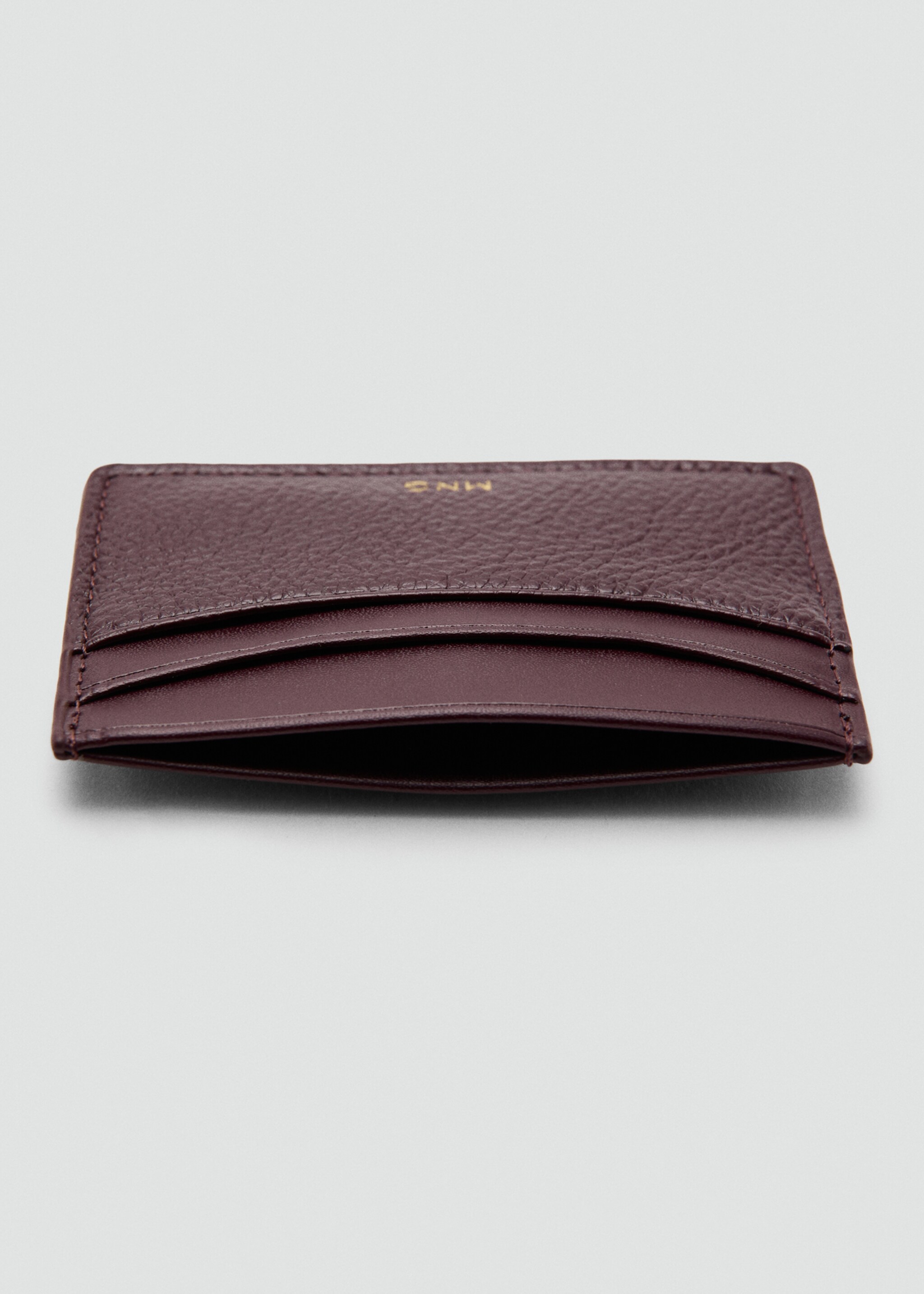 Faux-leather cardholder - Details of the article 1, Burgundy. Ref: 27083287-00.