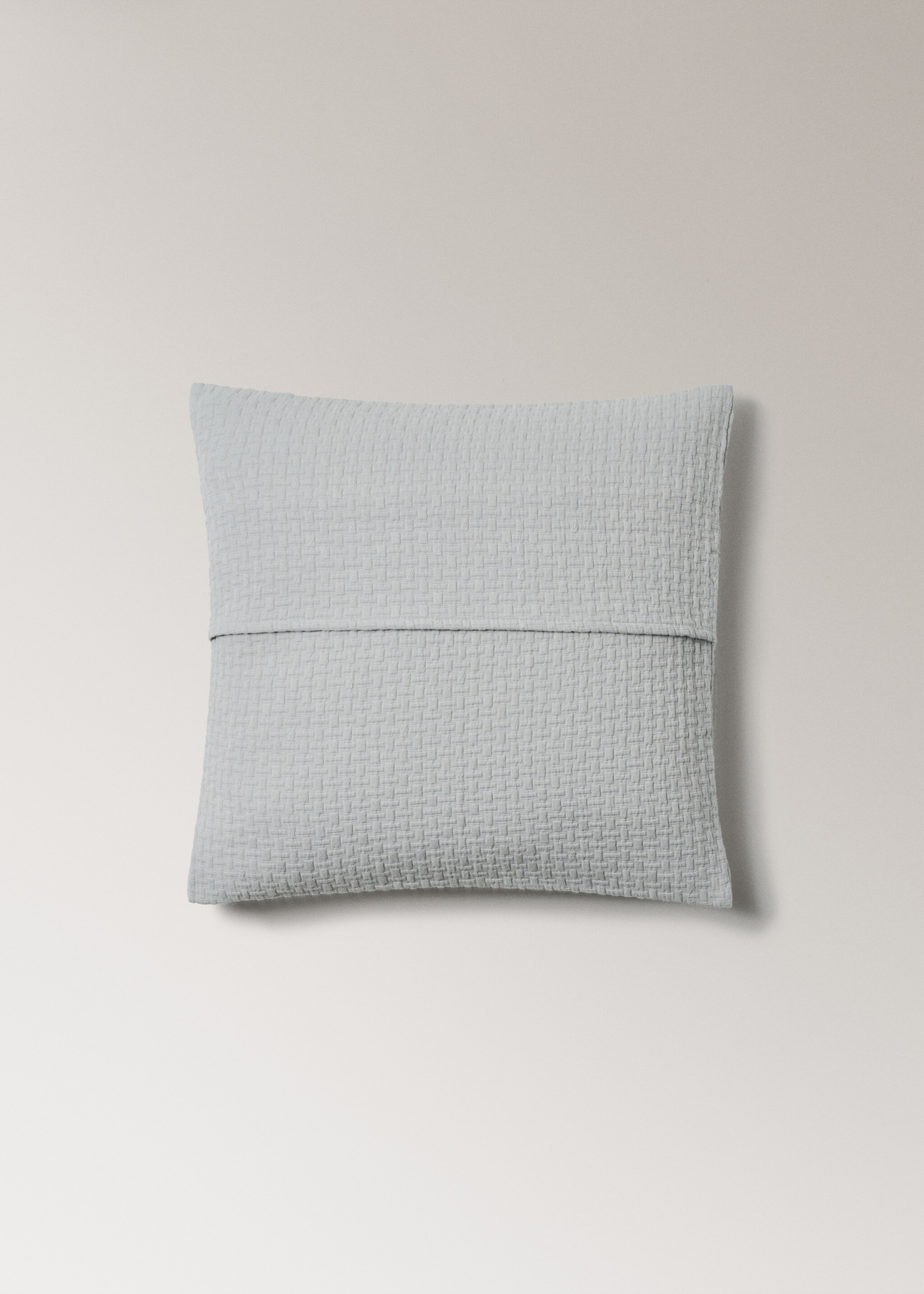 Μαξιλαροθήκη βαμβάκι garment-dyed 50x50 εκ - Λεπτομέρεια του προϊόντος 3, Γκρι. Ref: 27083289-00.