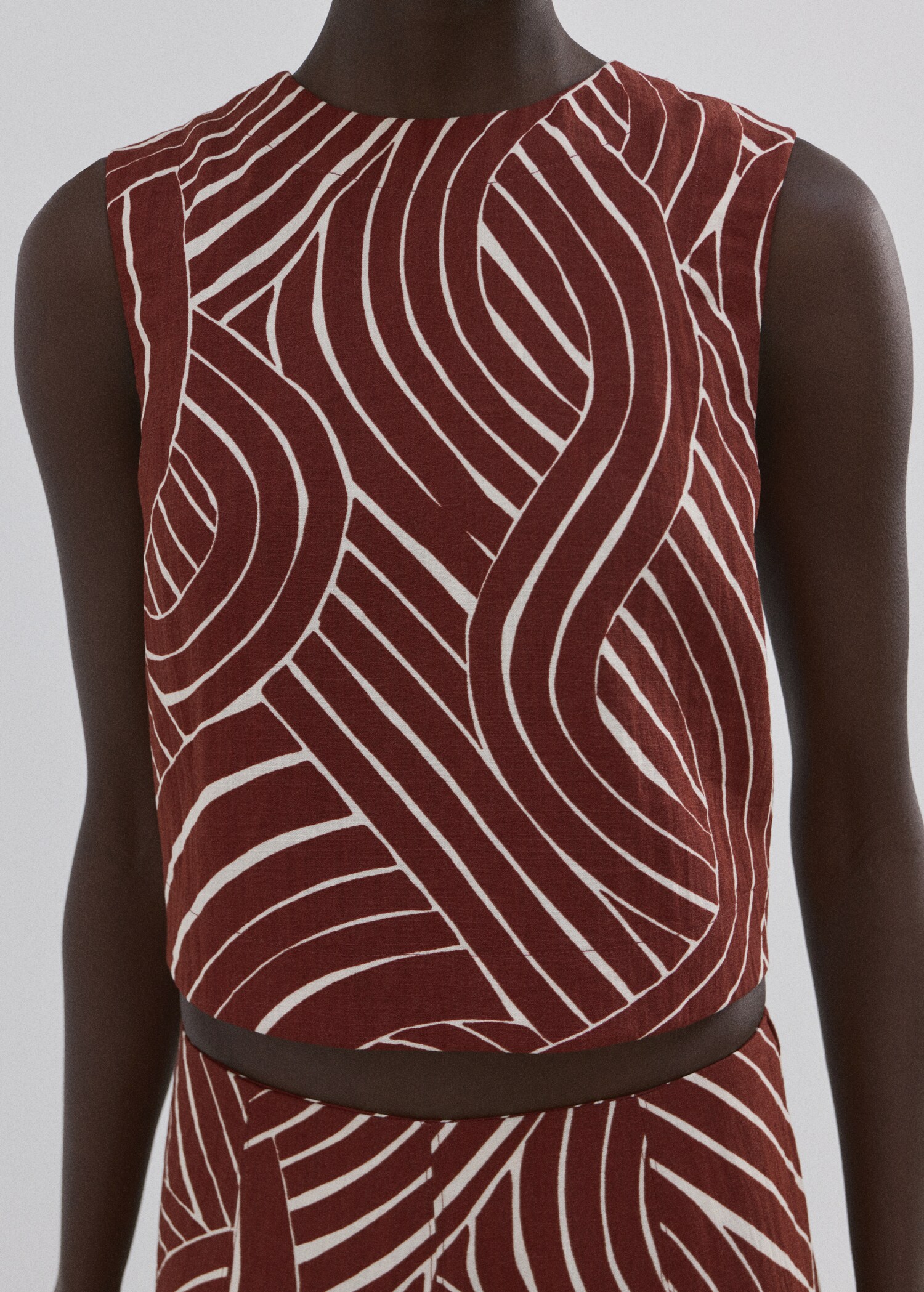 Geometric print top - Medium plane