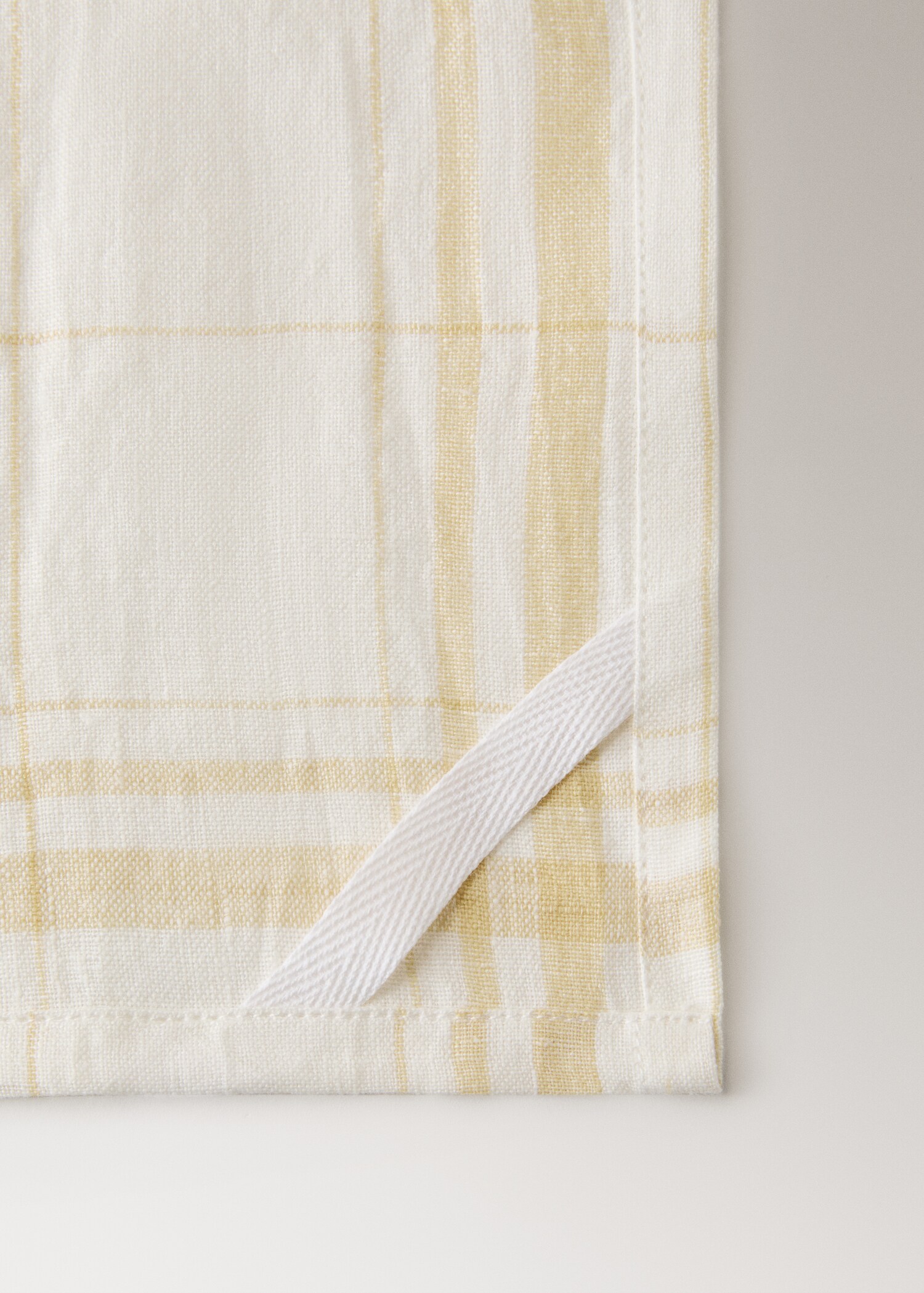 Πετσέτα κουζίνας 100% λινό καρό - Λεπτομέρεια του προϊόντος 2